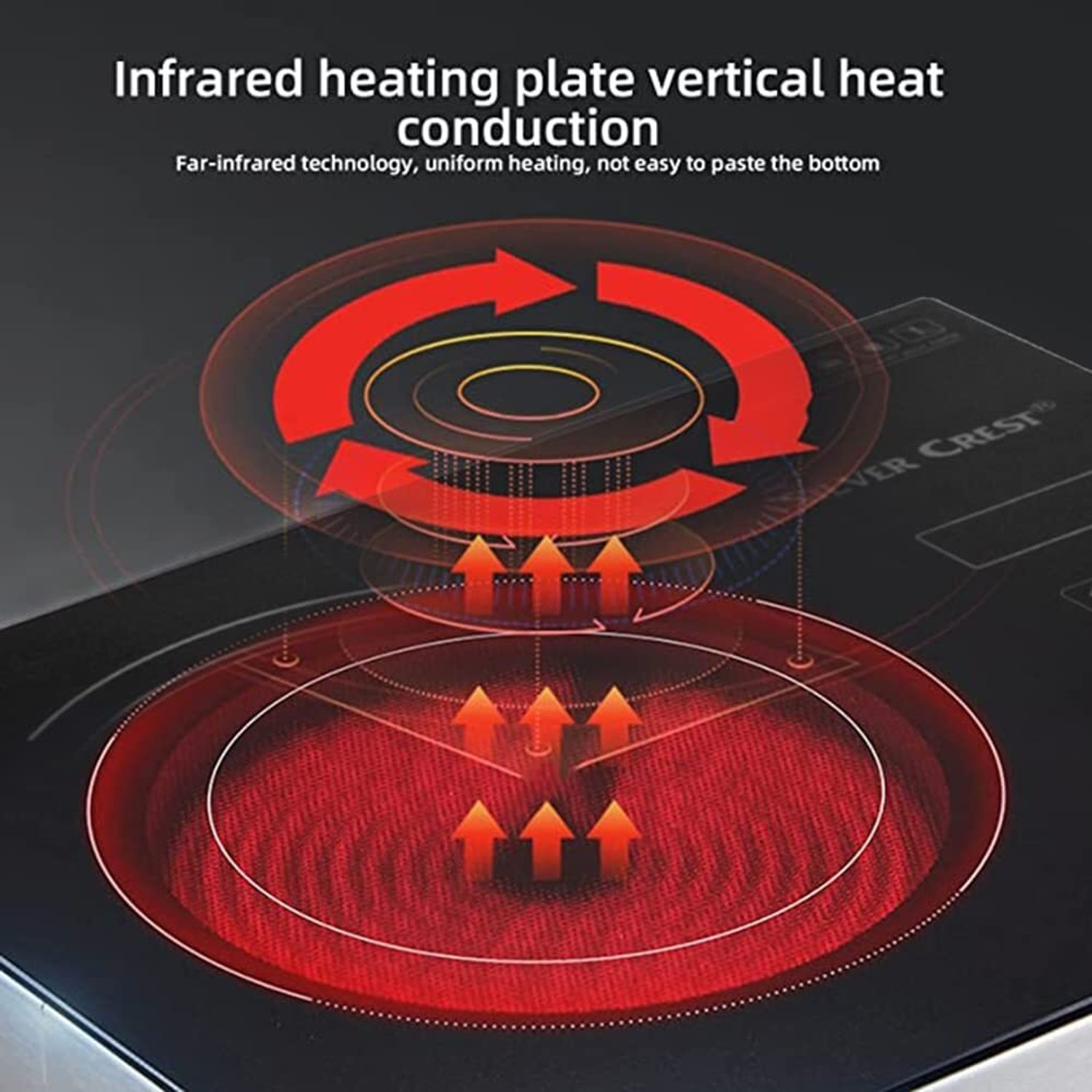 Image of DRUMSTONE 2200 W Infrared Cooktop Touch Panel