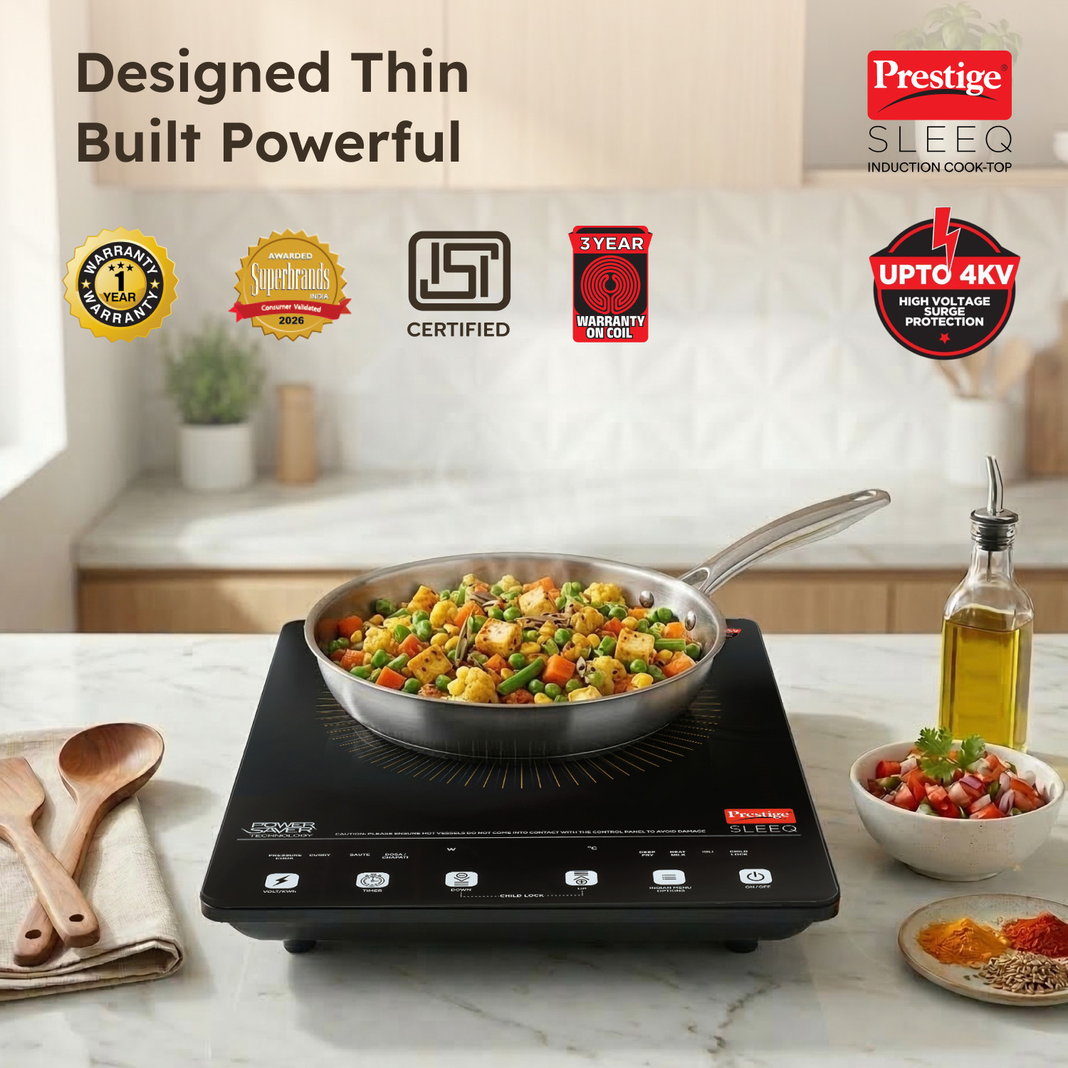 Image of Prestige 2300 W Induction Cooktop Touch Panel