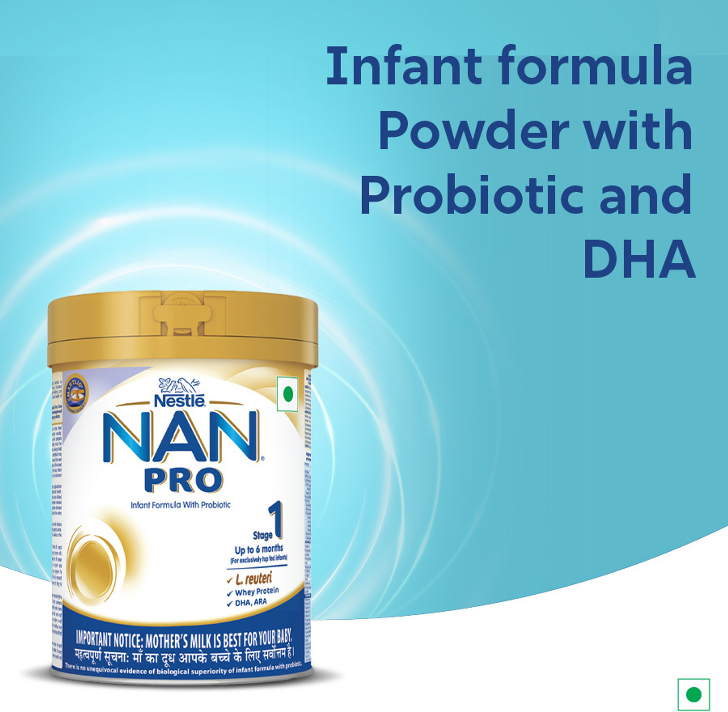 Image of Nestle Nan Pro 1 Infant Formula Powder Stage 1, Tin Pack Upto 6 Months