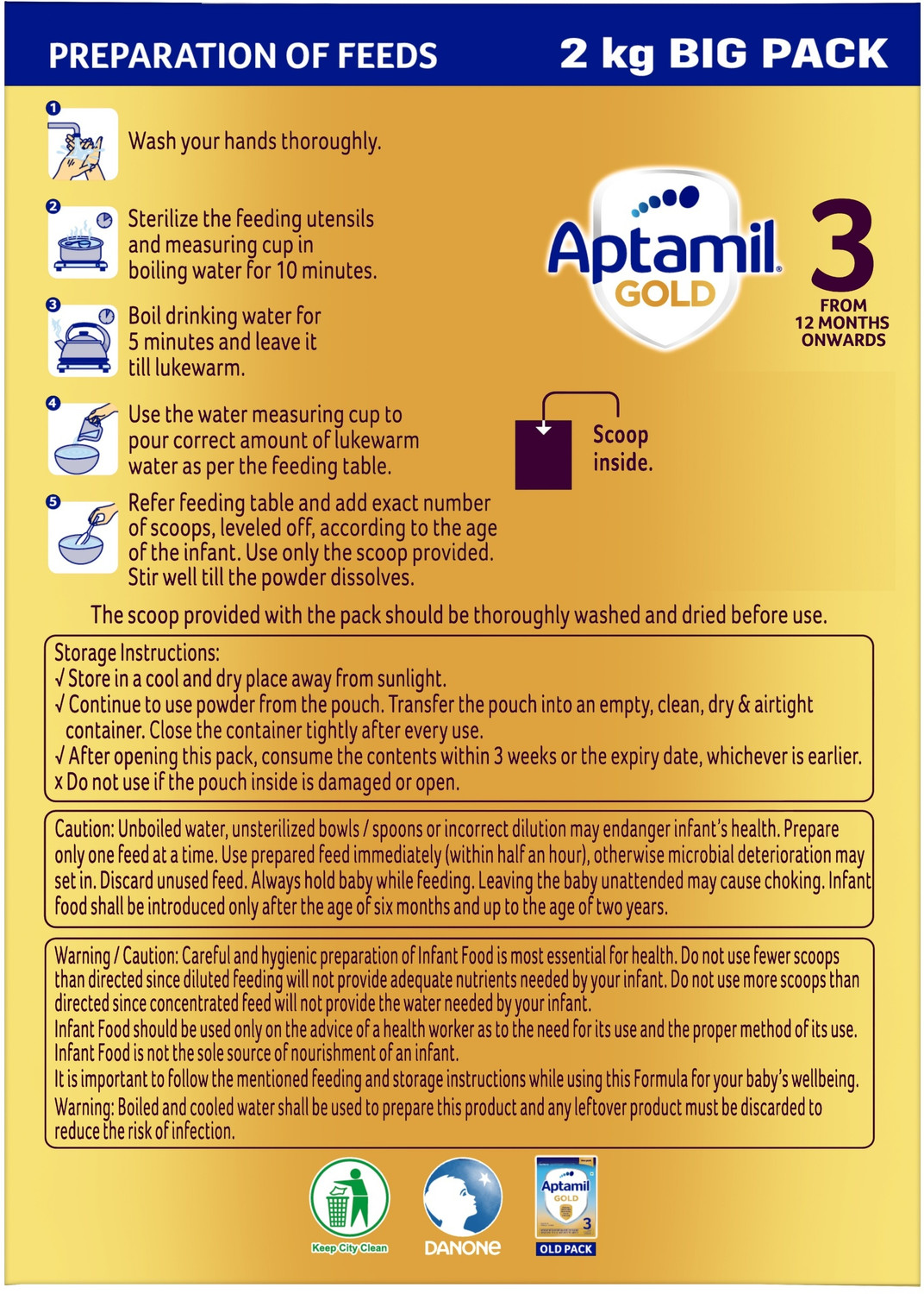 Image of Aptamil Gold Infant Formula Milk Powder for Babies - Stage 3 (12-18 months)