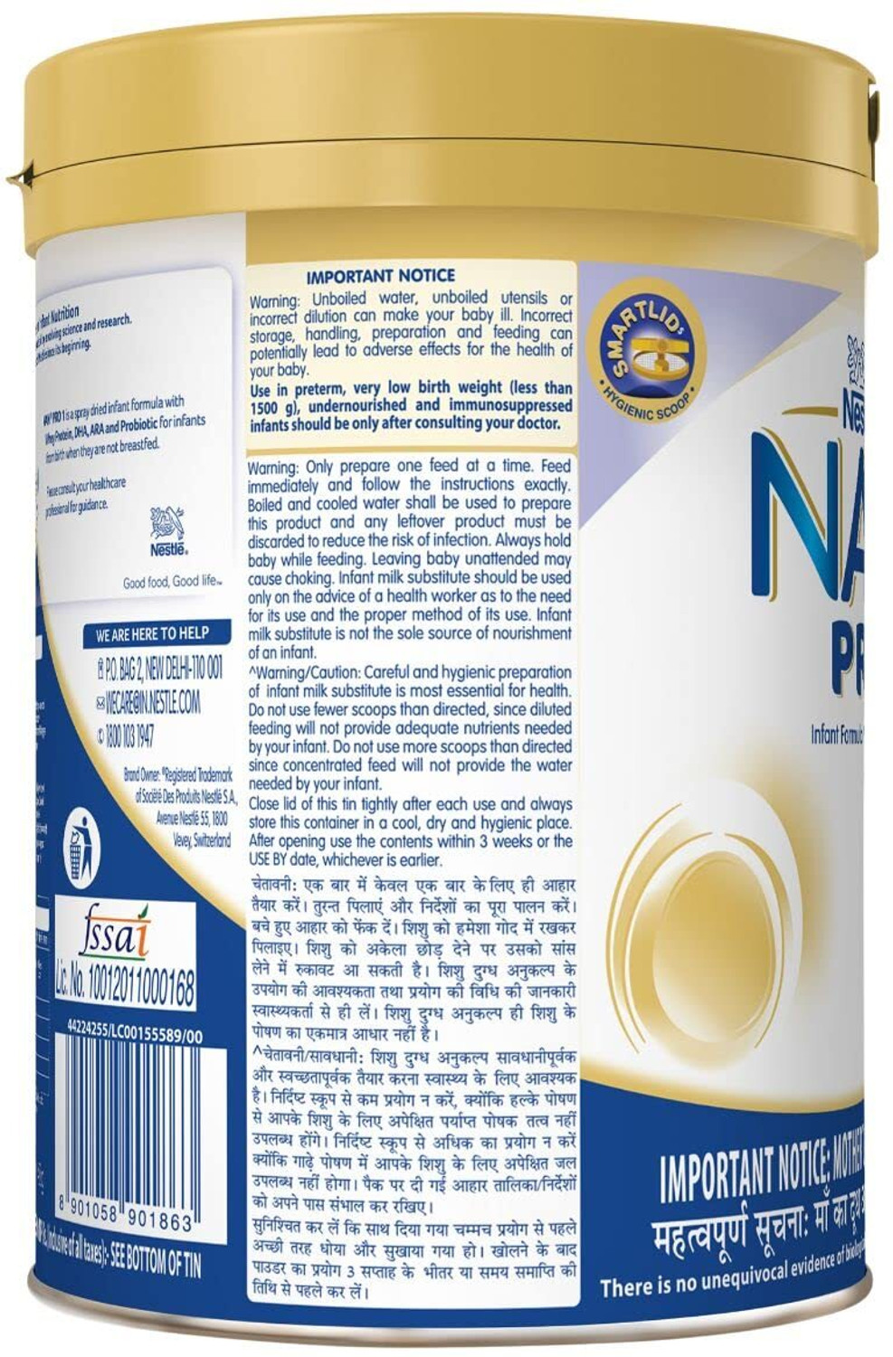 Image of Nestle Nan Pro 1 Infant Formula Powder Stage 1, Tin Pack Upto 6 Months