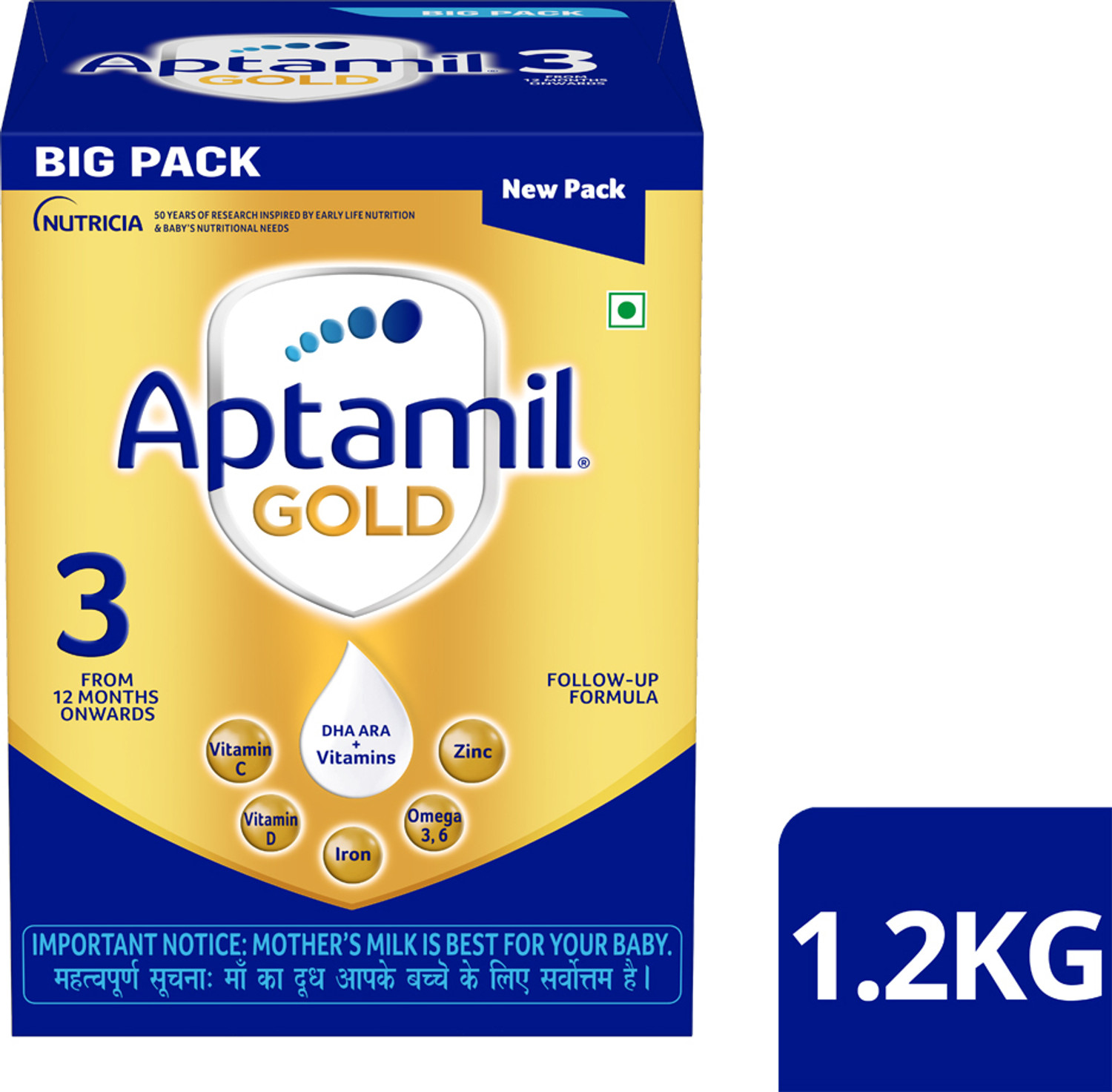 Image of Aptamil Infant Follow-Up Formula Powder Stage 3 (12+ Months) - Bag-In-Box