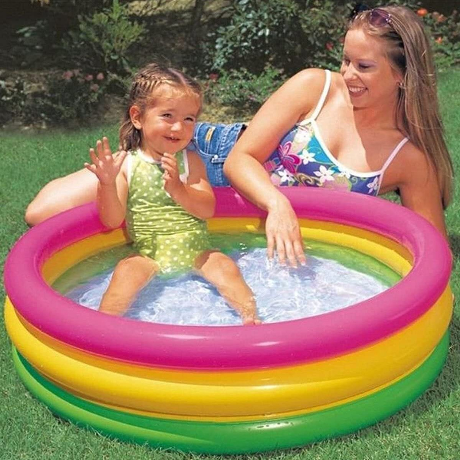 Image of ZAKHEE INTEX 2Feet Inflatable Round Swimming Pool Bath Summer Water Fun Bathtub forkids Inflatable Swimming Pool