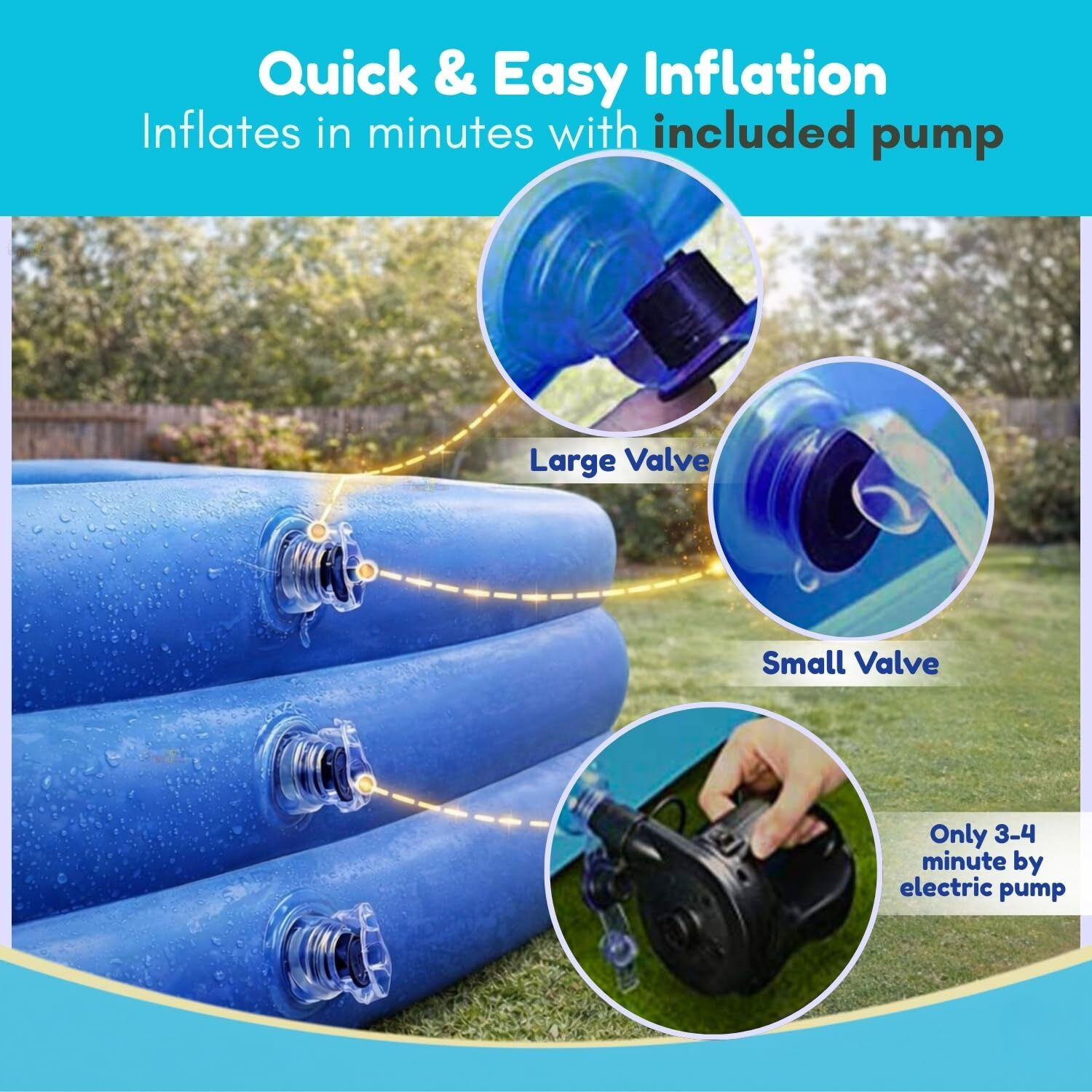 Image of Acqua Scape 10 Feet Inflatable Swimming Pool For Adults Inflatable Swimming Pool