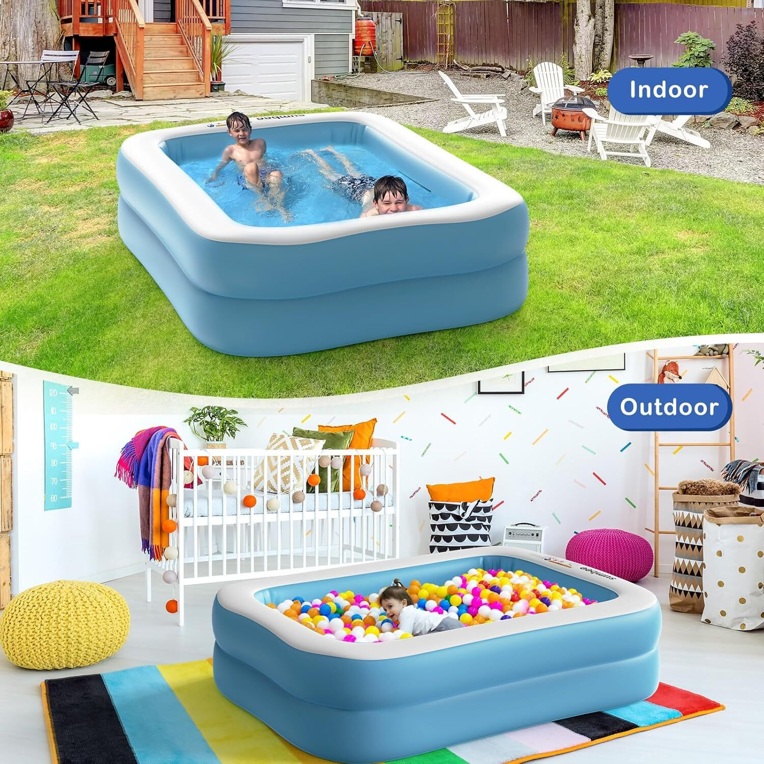 Image of YOUNG STAR Premium Adults & Kids 7 feet's family swimming pool, bath tub Inflatable Swimming Pool, Inflatable Toy Pump
