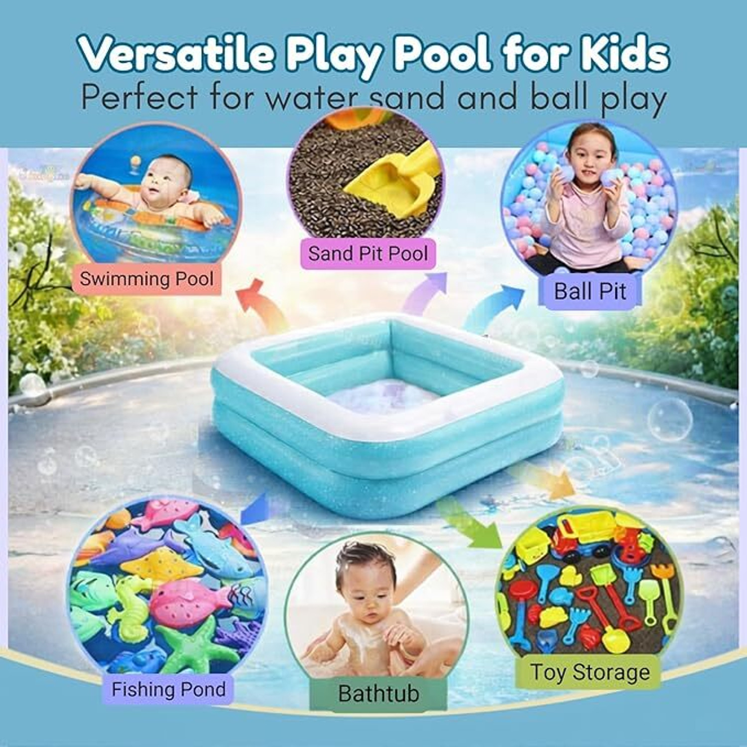 Image of angelrider Intex Wet Set Collection Inflatable Kids Swimming Pool Inflatable Swimming Pool