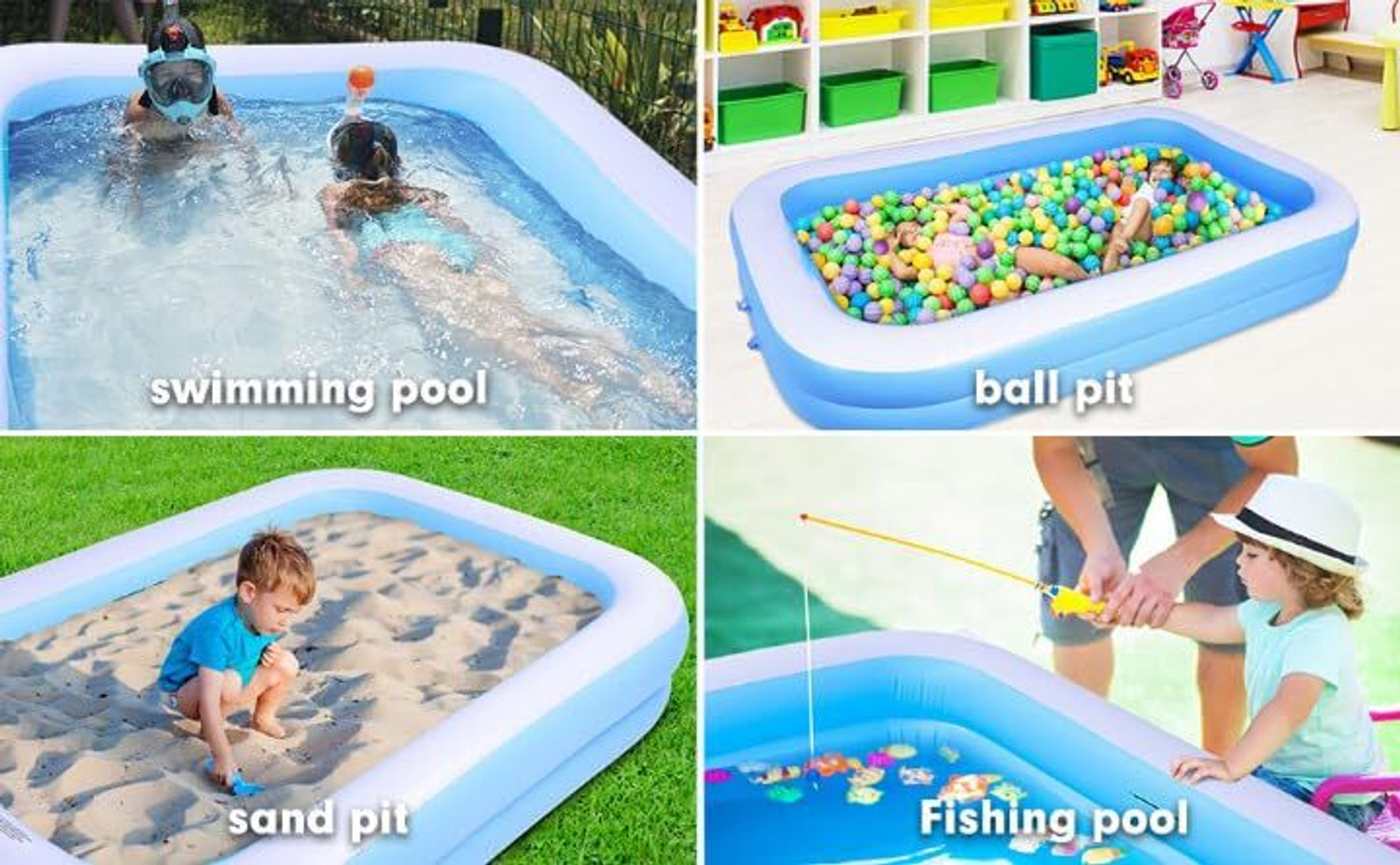 Image of YOUNG STAR Premium 7 Feets Swimming Pool,Bath Tub,Water Pool,Water Tank For Kids & Adults Inflatable Swimming Pool, Inflatable Toy Pump