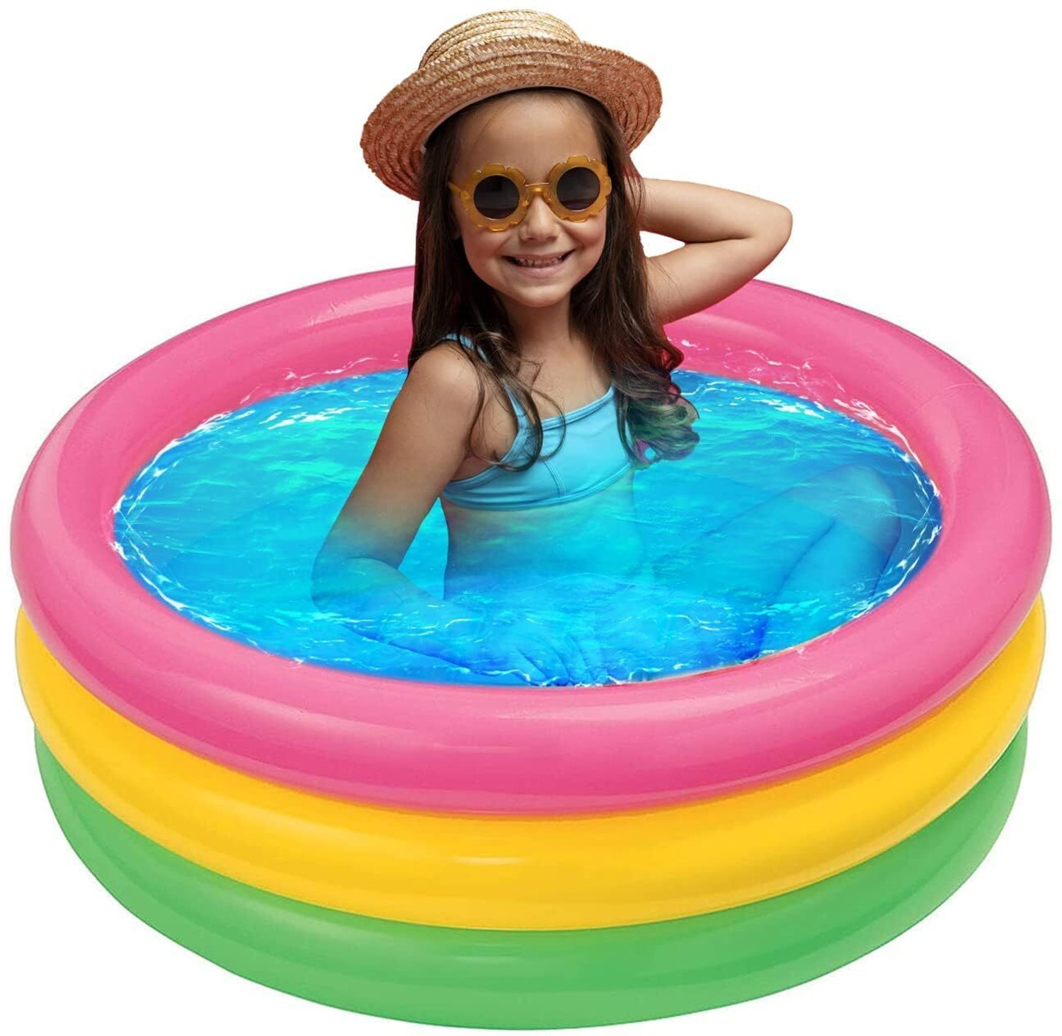 Image of ZAKHEE INTEX 2Feet Inflatable Round Swimming Pool Bath Summer Water Fun Bathtub forkids Inflatable Swimming Pool