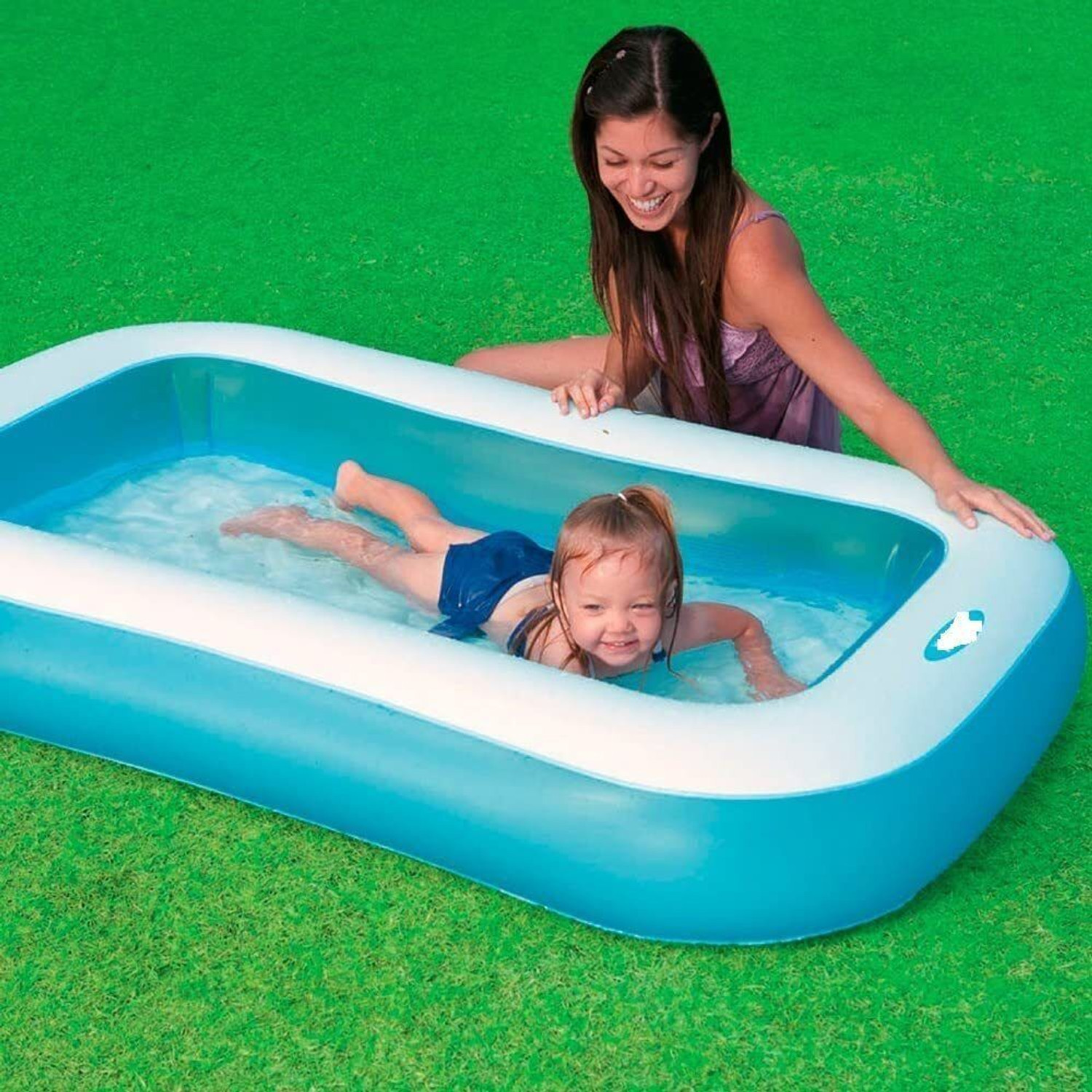 Image of EDENGLOW 5.5 FT. Bath Tub For baby Inflatable Rectangular Pool Without Pump Inflatable Swimming Pool