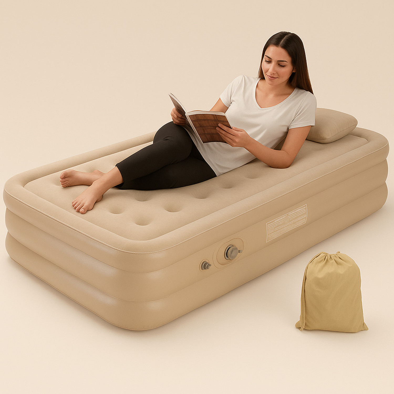 Image of VYNEXX Home & Camping Inflatable Mattress - Easy to Carry Inflatable Bed