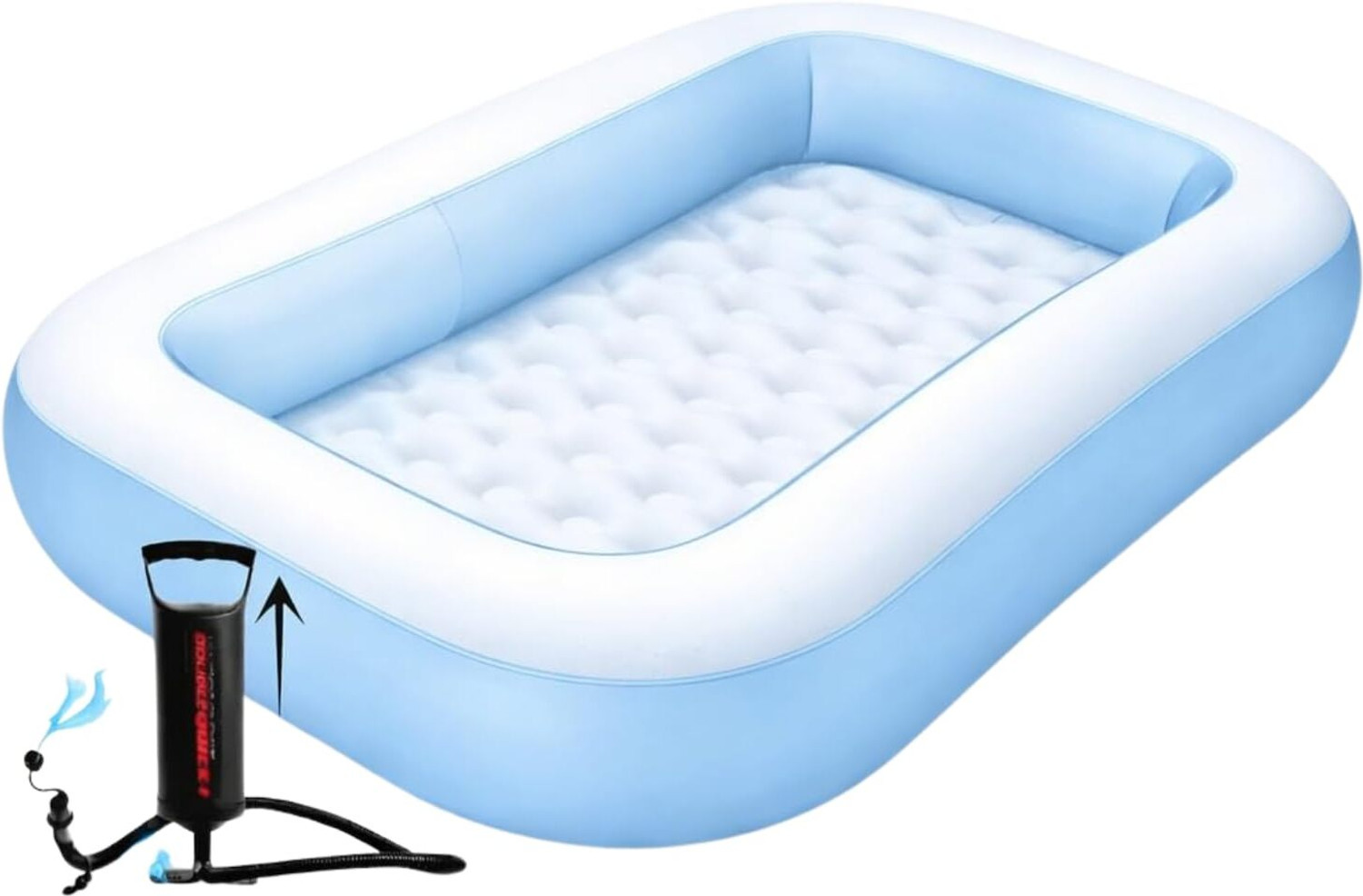 Image of AAVIRA 6. Family Size 5.5 Ft Bath Tub with Hand Pump Durable Tub Inflatable Swimming Pool