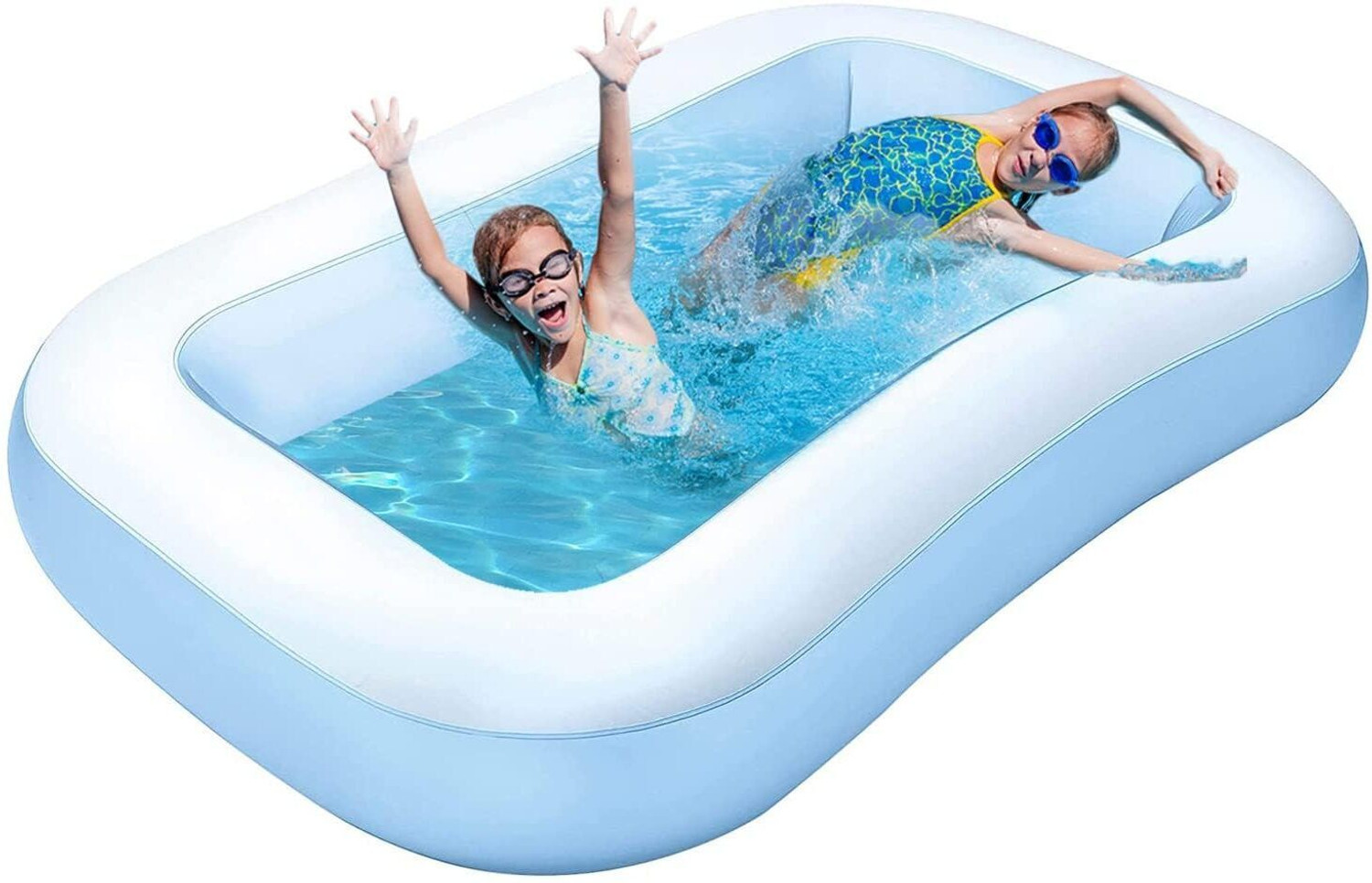 Image of EDENGLOW 5.5 FT. Bath Tub For baby Inflatable Rectangular Pool Without Pump Inflatable Swimming Pool
