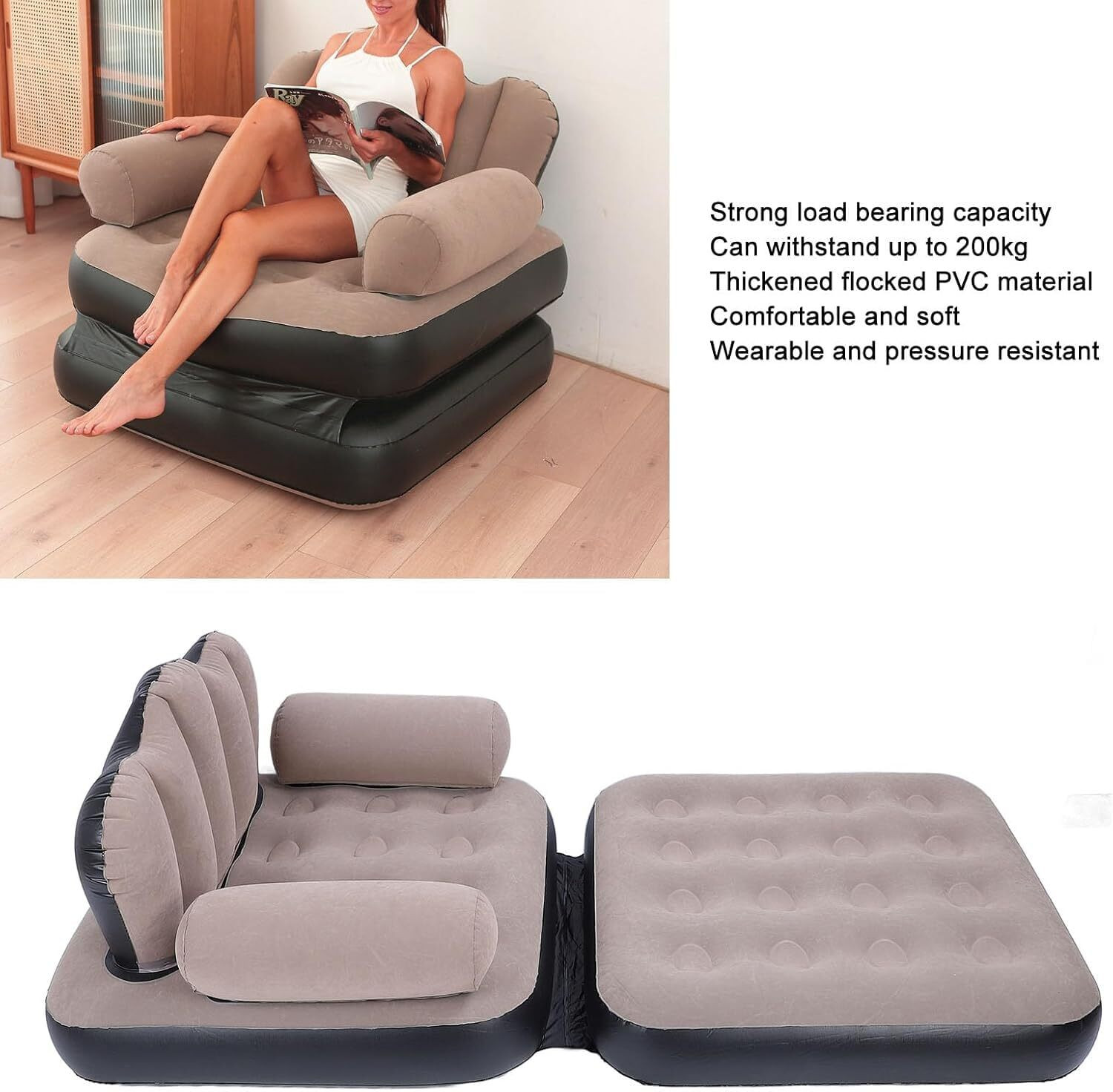 Image of shoparam PVC 3 Seater Inflatable Sofa