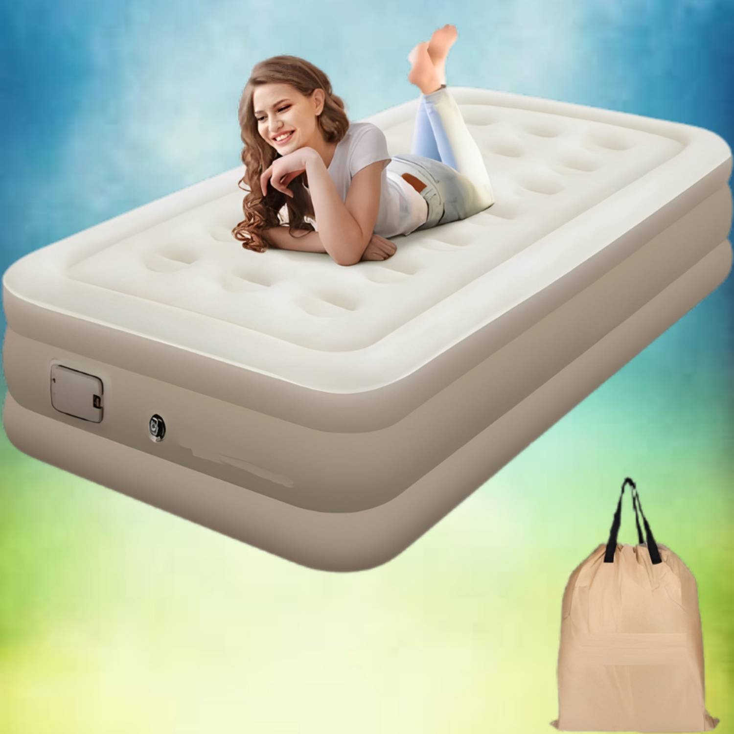 ABtrading Leatherette 1 Seater Inflatable Sofa - Image 1