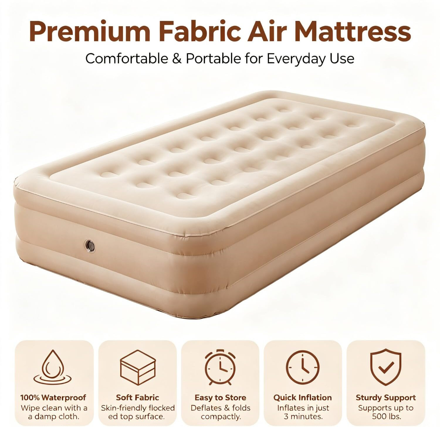 Image of UNIKEY Luxury Rest Leatherette 1 Seater Inflatable Sofa