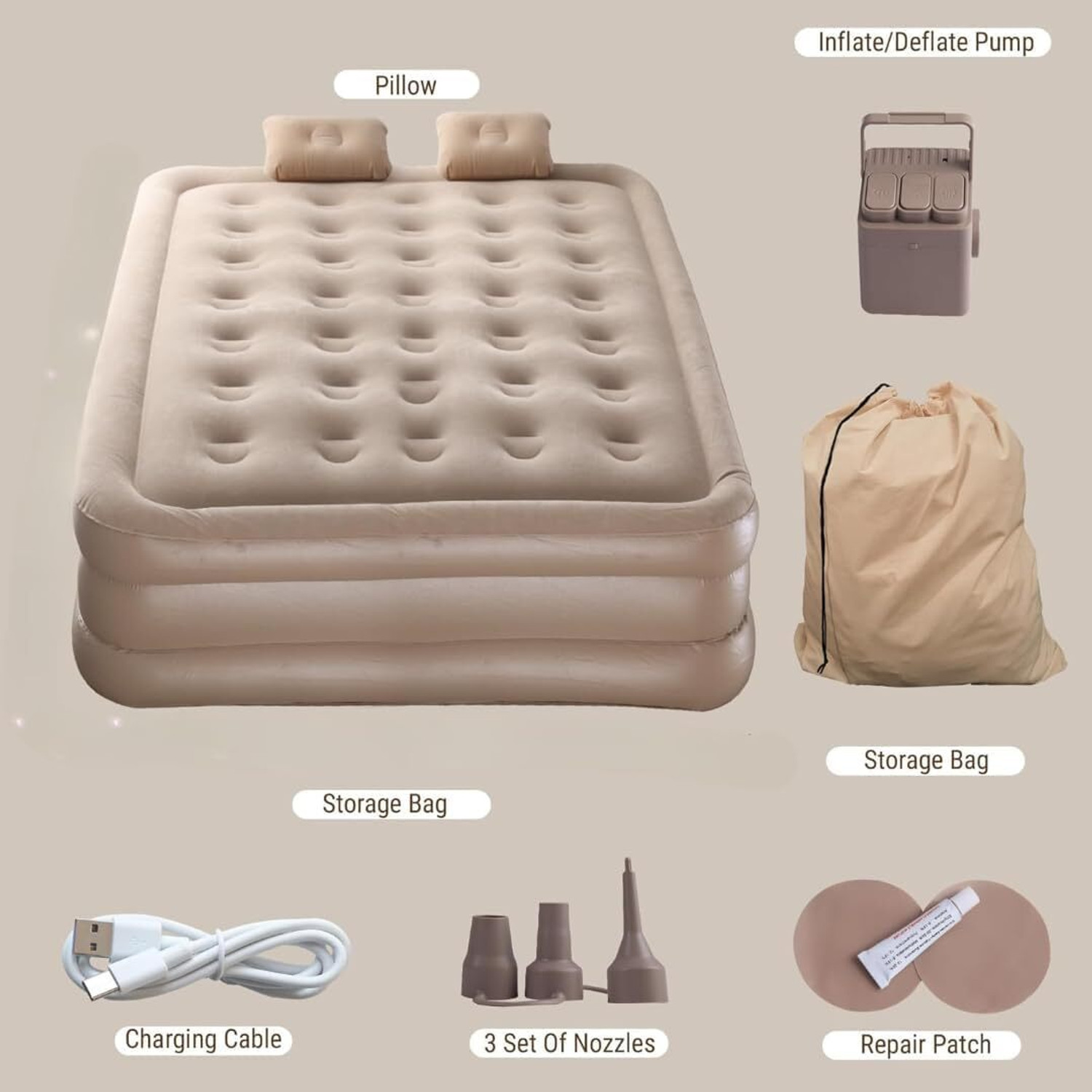Image of UNIKEY Cloud Lounge Leatherette 1 Seater Inflatable Sofa