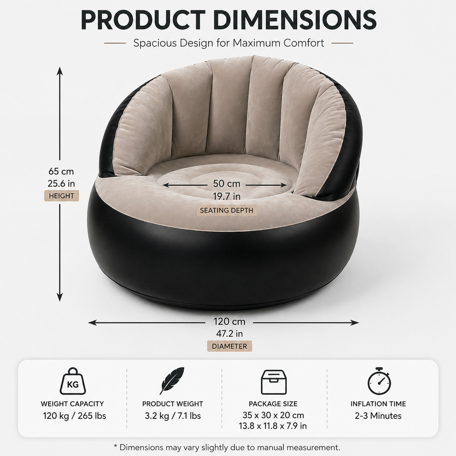 Image of Krishnam Inflable Chair PVC 2 Seater Inflatable Sofa