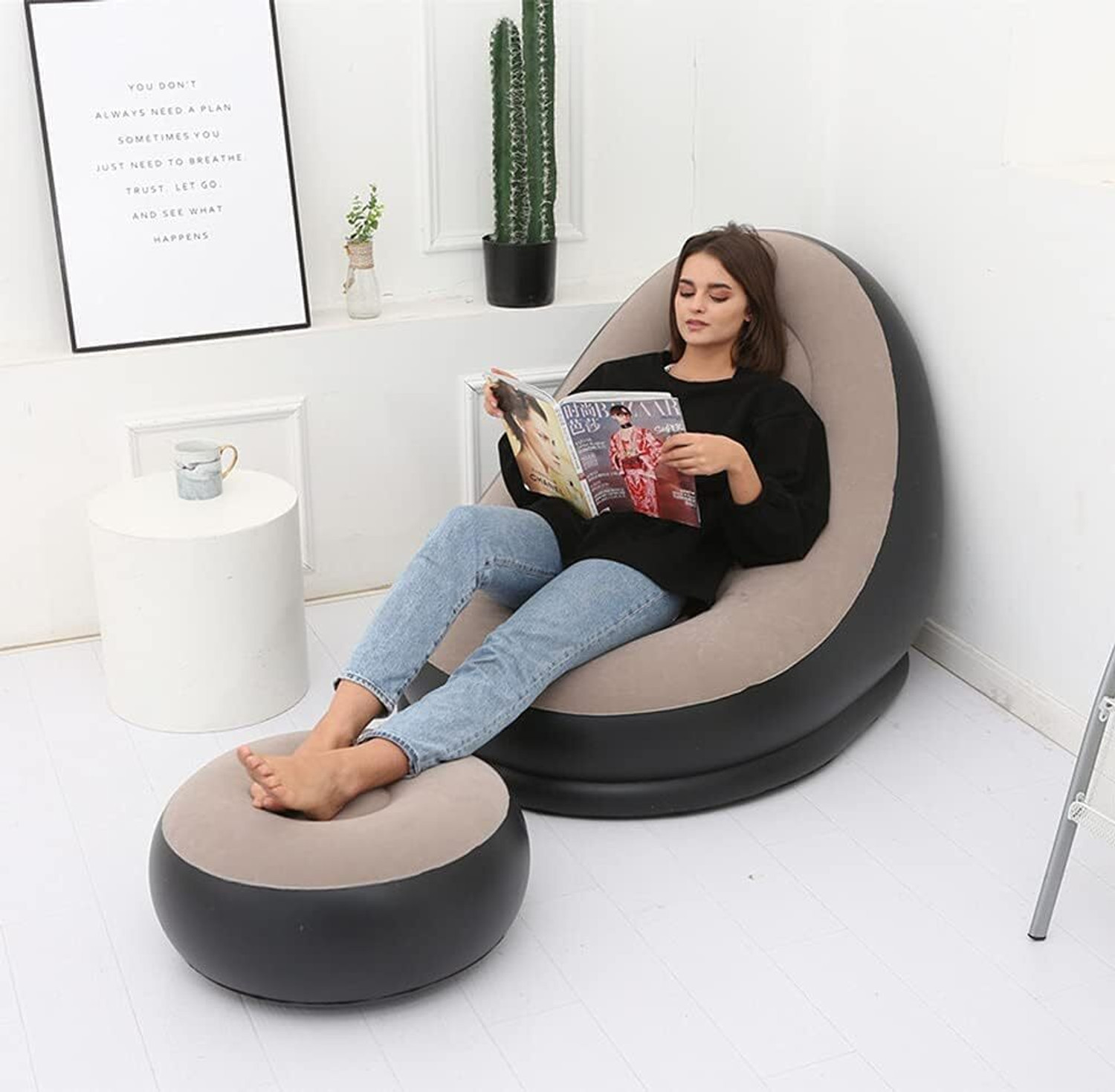 Image of MENDAPARA SALES INFLATABLE LOUNGE CHAIR Polyester 1 Seater Inflatable Sofa