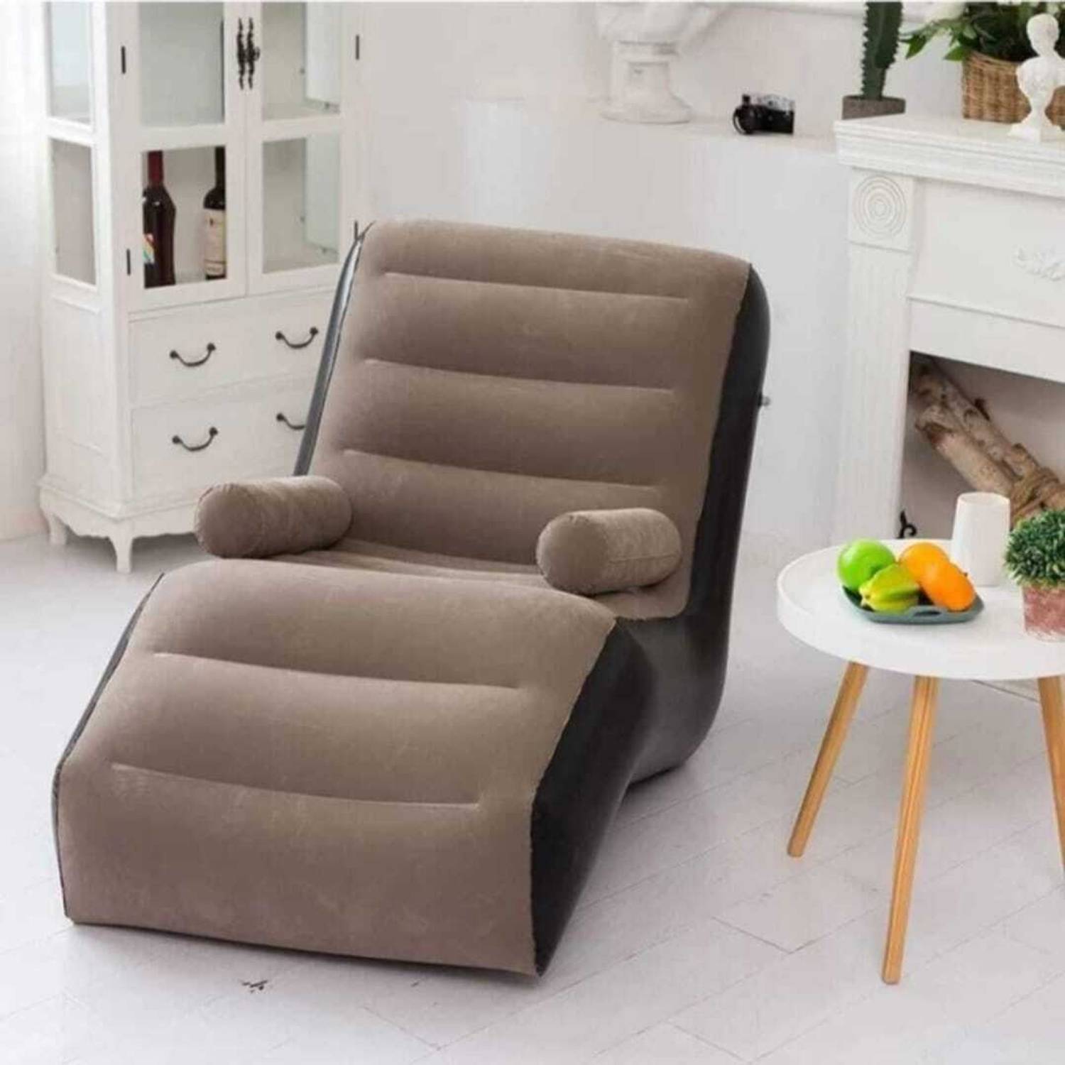 Aasha PVC 1 Seater Pink Inflatable Sofa - Image 4