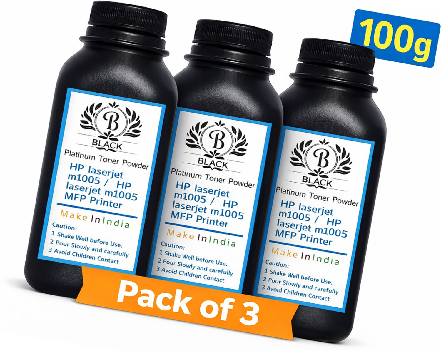Image of Black HP Laserjet M1005 Multifunction Laser Printer Comptible Toner Cartridge Black - Twin Pack Ink Toner Powder