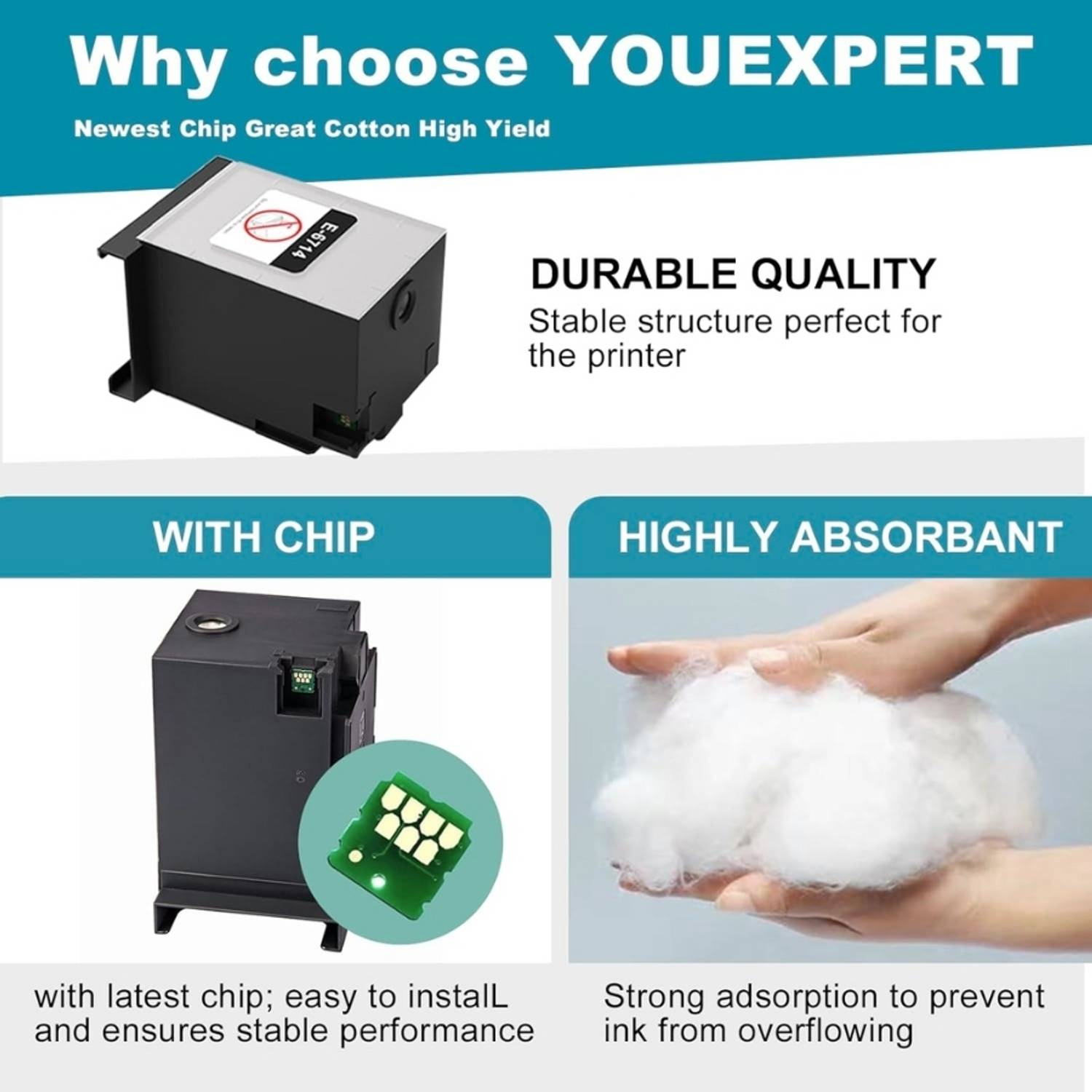 wetech T6714 Maintenance Box with Chip FOR EPPSON WF - C878R,C879R