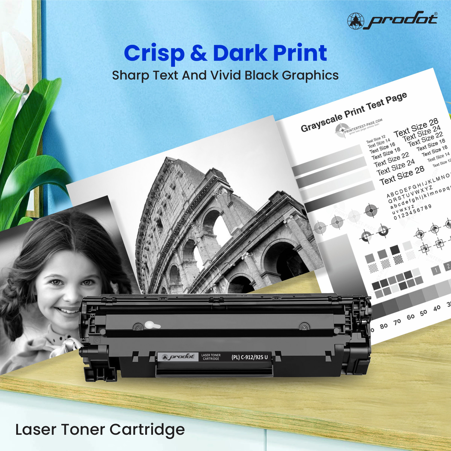 Image of PRODOT PRO C-912 /925 Laser Toner Cartridge for CRG 312 /712 /912 /325 /725 /925 Black Ink Cartridge