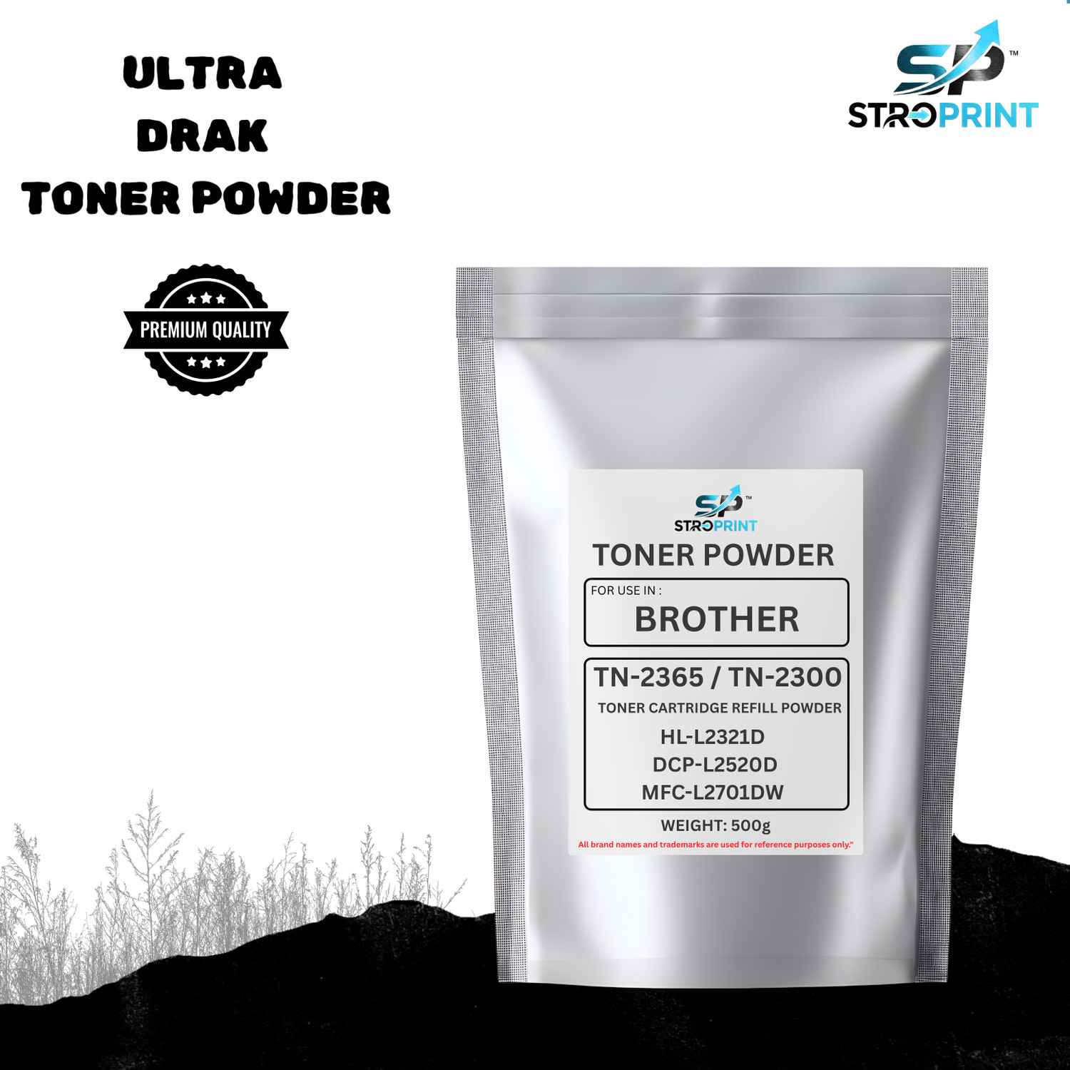Image of STROPRINT Brother Original TN-2365 /TN2300 toner powder Suitable HL-L2321D,DCP-L2520D.. Black Ink Toner Powder
