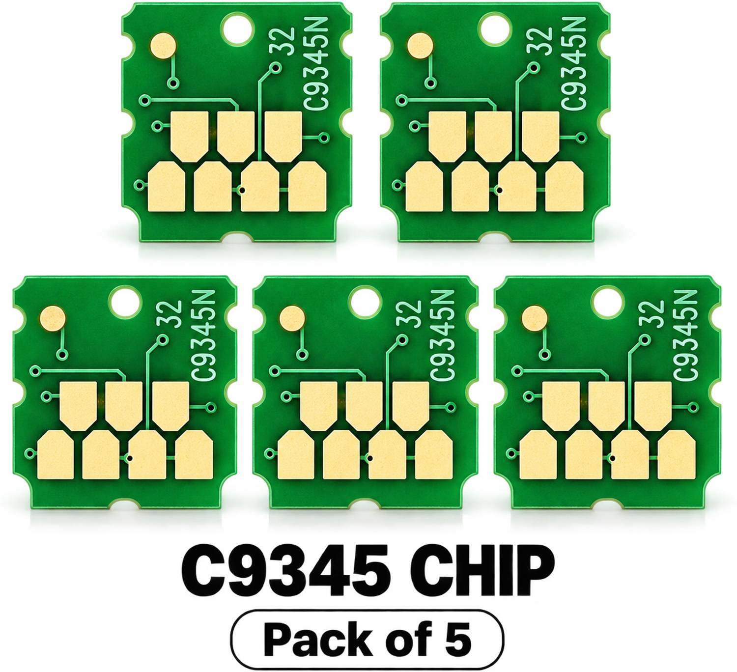wetech C9345 Maintenance Box Chip (5PCS) For L8050, L18050, L15160, ET-5800/ET-16600 Green Ink Toner