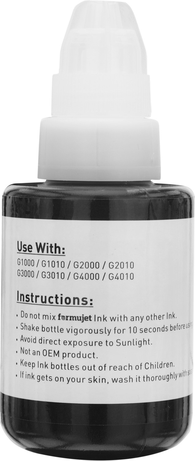 Image of Formujet GI 790 Refill Ink for Canon G1000, G1010, G2000, G2002, G2010, G2012,G3000,G3010 Black + Tri Color Combo Pack Ink Bottle