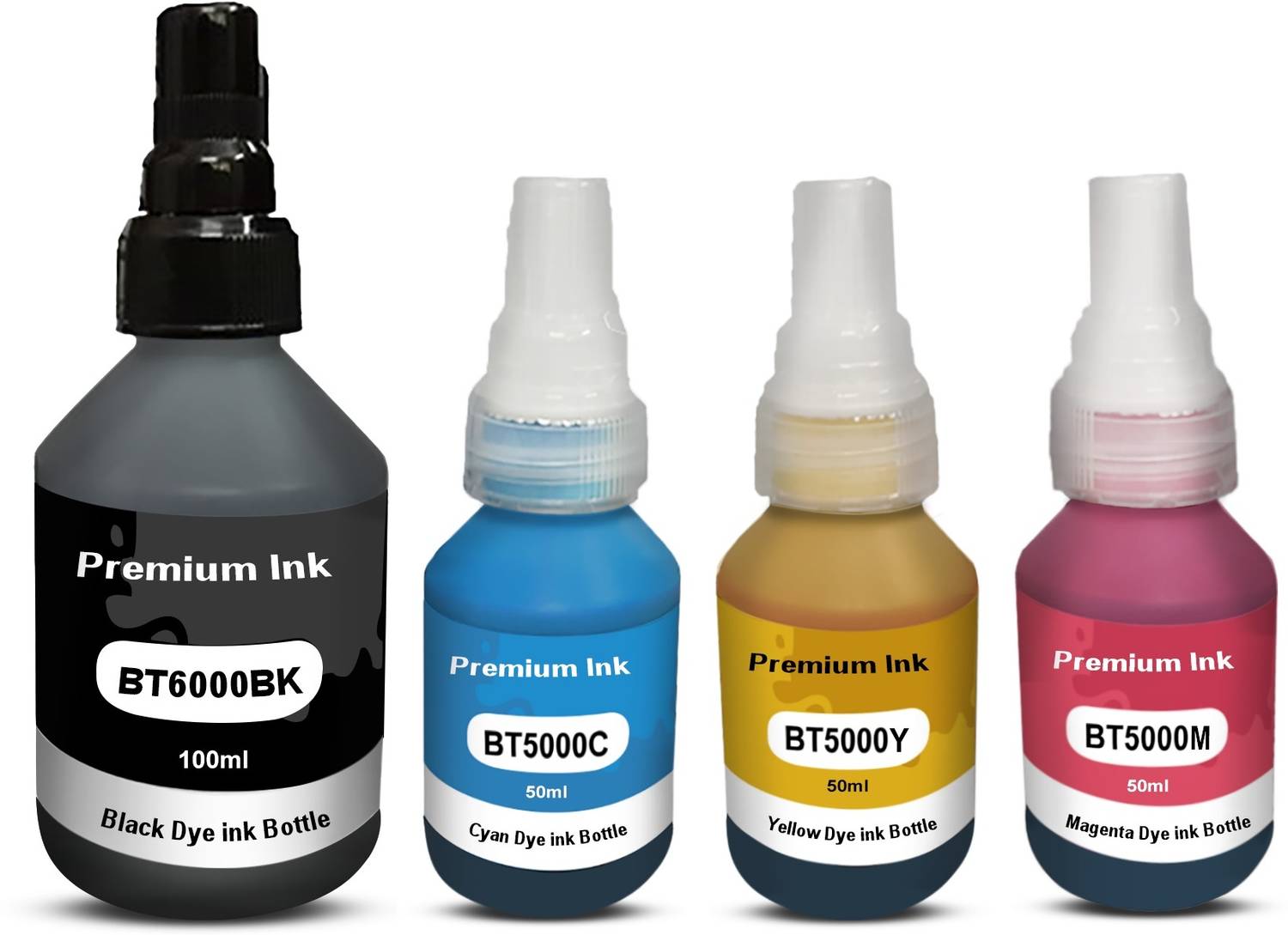 HYNEAR Ink Compatible For Brother DCP-T220/T420/T520/T820/T920/T310/T510/T710 Black + Tri Color Combo Pack Ink Bottle