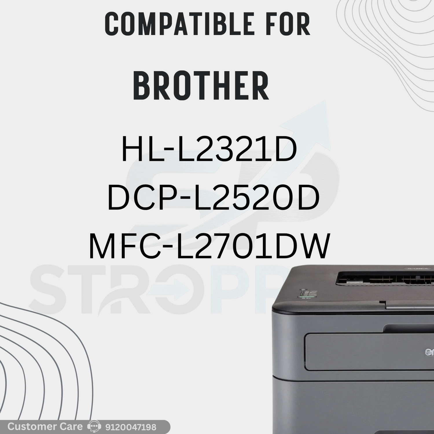 Image of STROPRINT Brother Original TN-2365 /TN2300 toner powder Suitable HL-L2321D,DCP-L2520D.. Black Ink Toner Powder