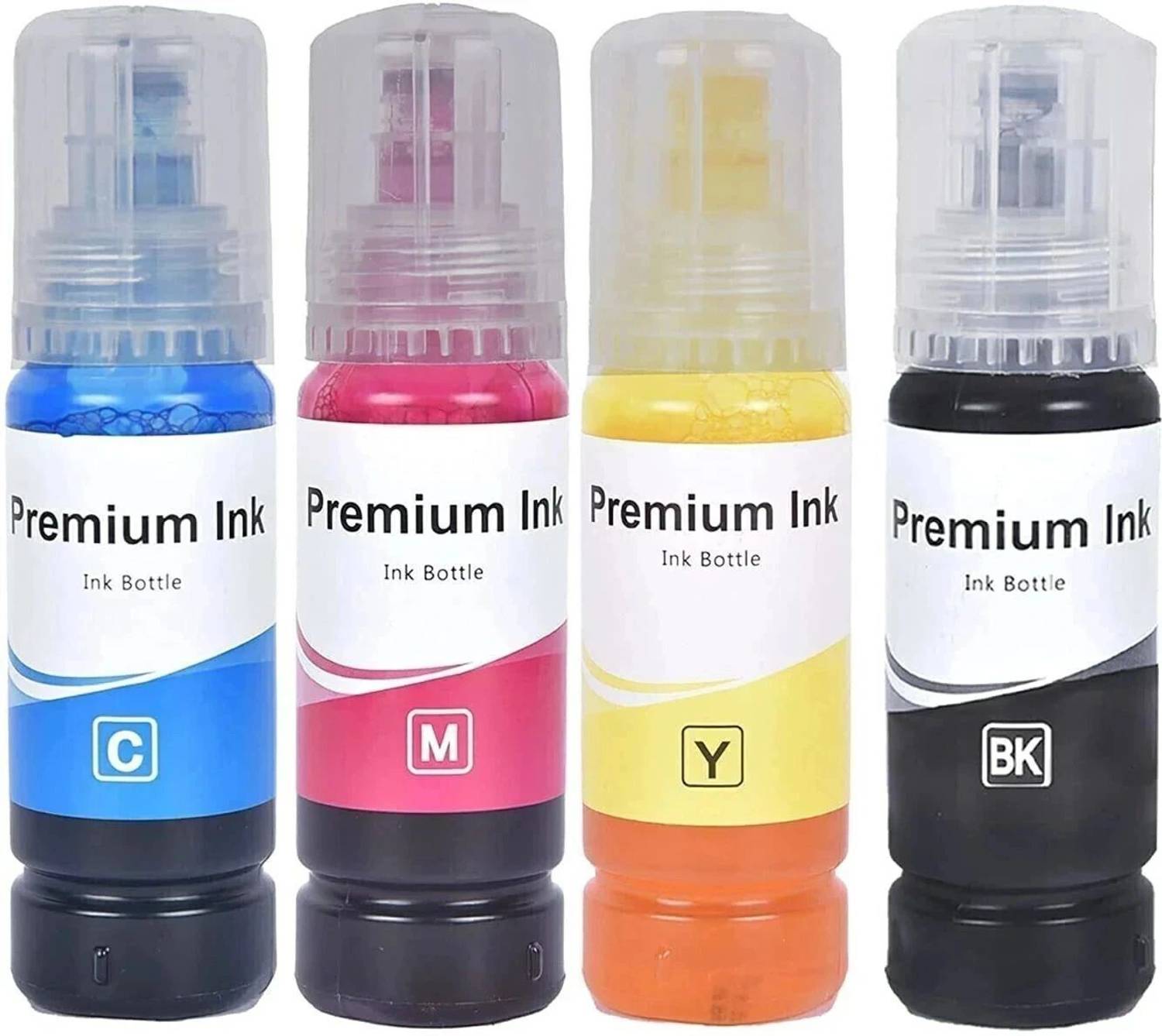 RAMKE Refill ink for 001 , 003 , L3200 , L3210 , L3211 , L3215,L3216,L3250,L3252 Black + Tri Color Combo Pack Ink Bottle