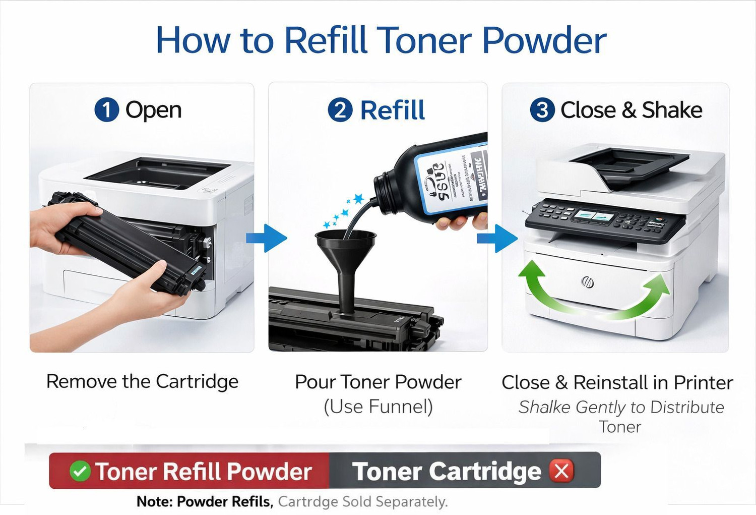 Image of GPS Colour Your Dreams Toner Powder For Hp 166A Toner Cartridge HP Laserjet 1008a,1008w,1188a,1188w, Black Ink Toner Powder