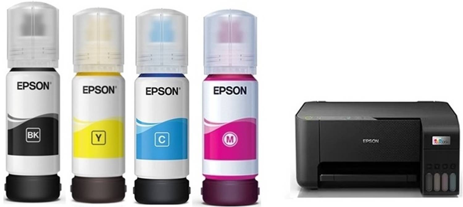 EPS ORIGINAL Epson 003 ink for L3250 L3252 L3500 INK TANK PRINTERS 65 ml Black + Tri Color Combo Pack Ink Bottle