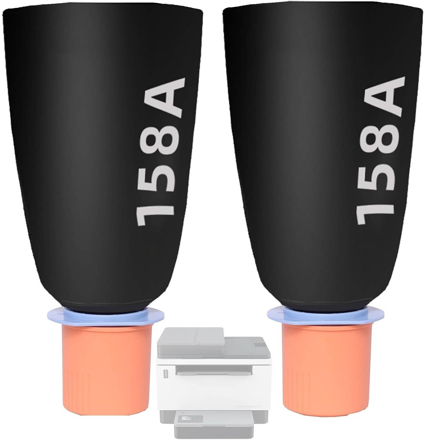 canoff 158A Toner Reload Kit for HP LaserJet Tank MFP 2606sdw Printer (2PCS) Black Ink Bottle