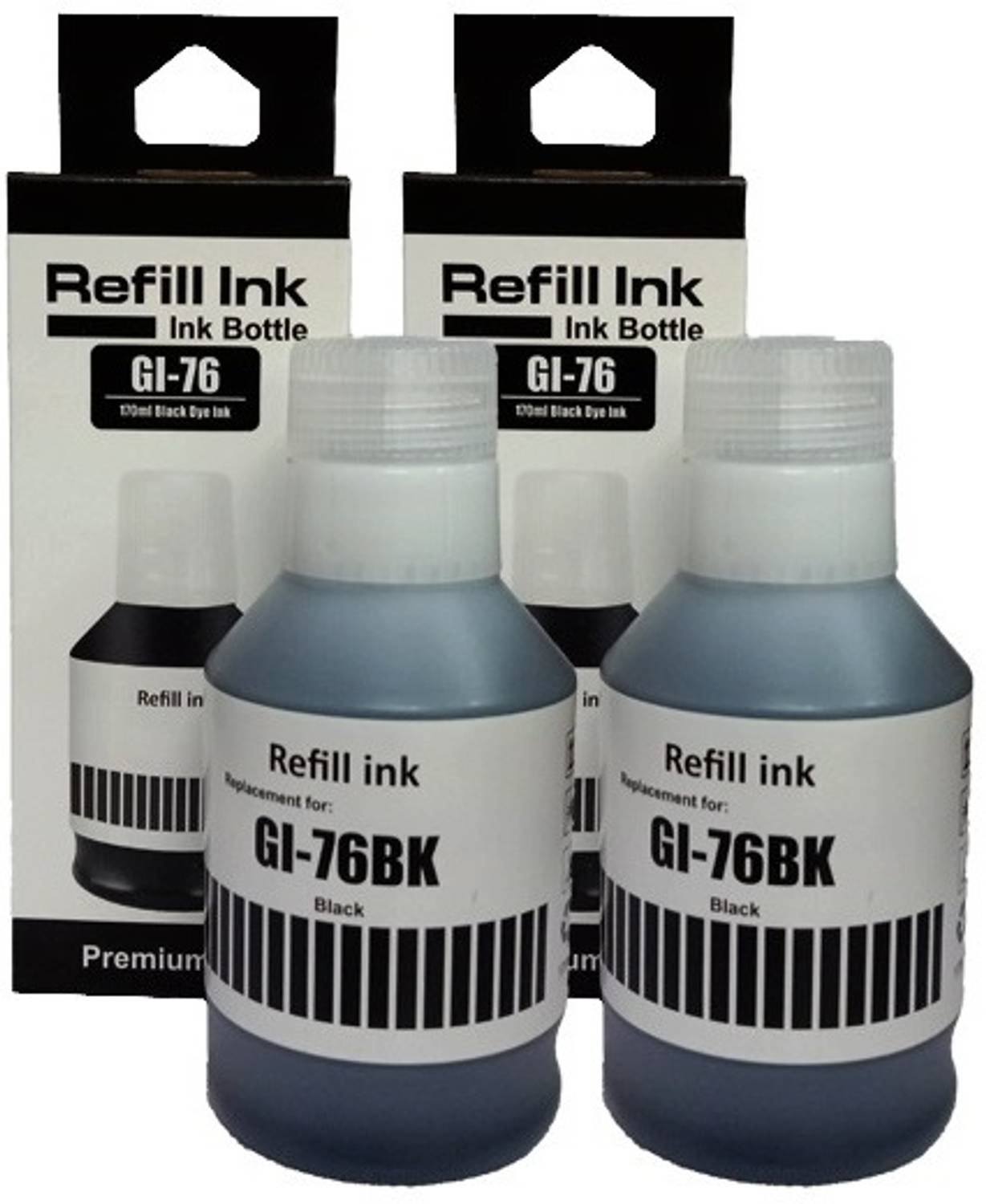 HYNEAR GI-76 BK Refill Ink Bottle (170ml) For CanonPIXMA GX5070