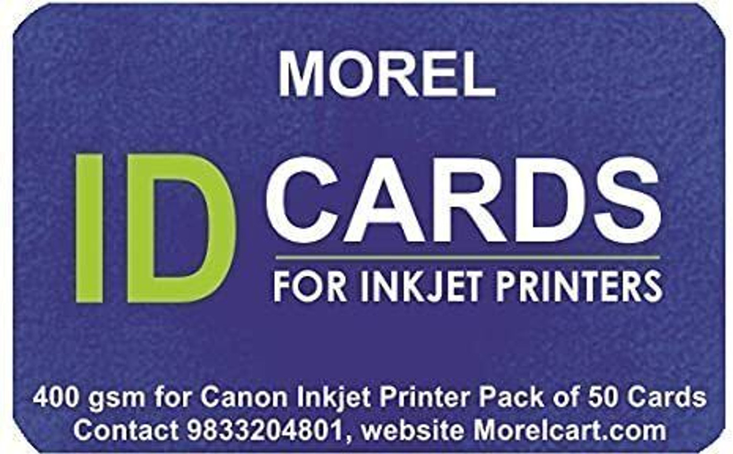 Image of MOREL PVC INKJET ID CARD THIN 400 MICRON PACK OF 50PC FOR CAN G1000 G2000 PRINTERS White Ink Cartridge