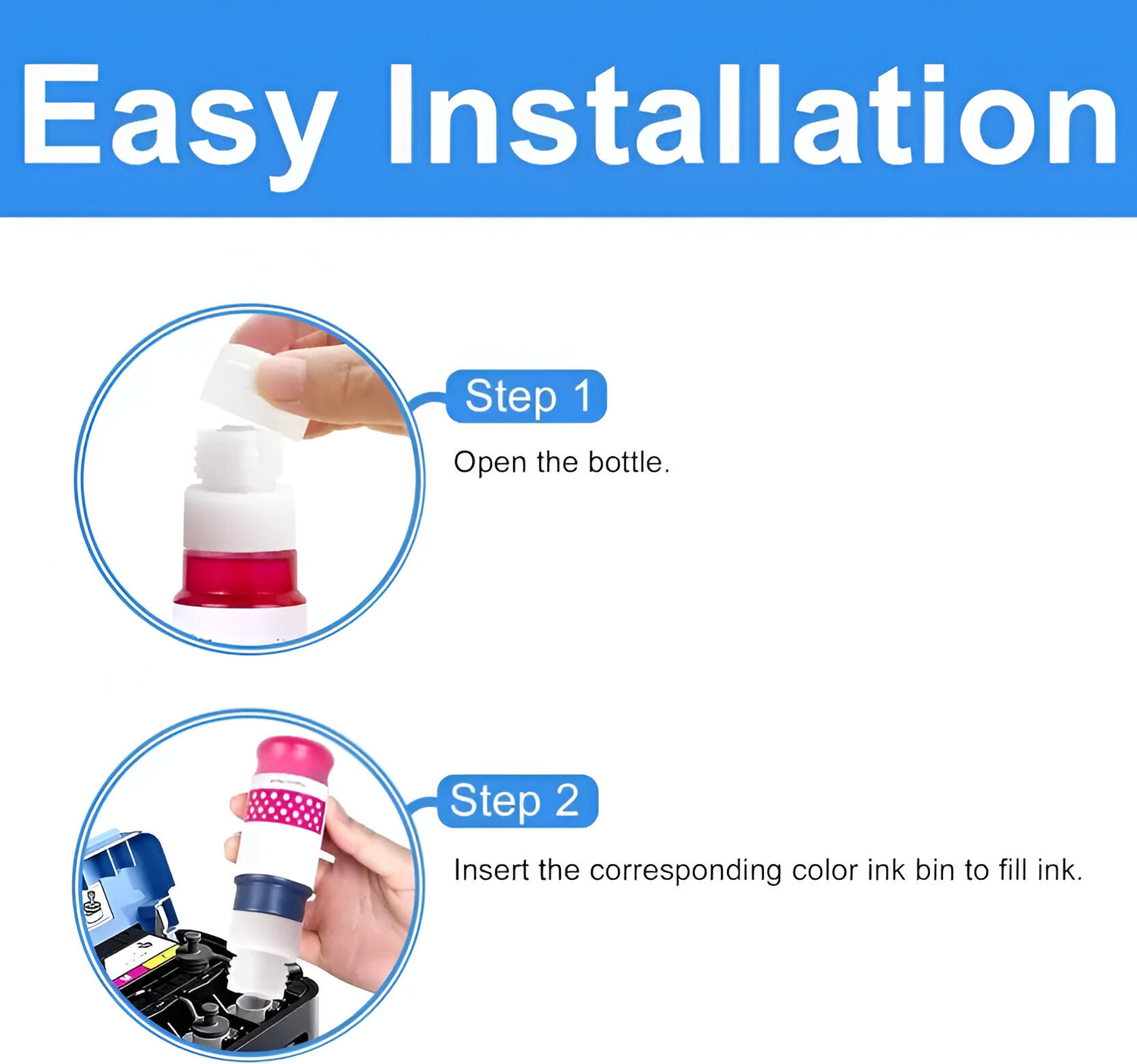 Image of kalar GI 71 Ink For Cn G1020,G2020,G2021,G2060,G2730,G2770,G3020,G3770,G4770 Printer Black + Tri Color Combo Pack Ink Bottle