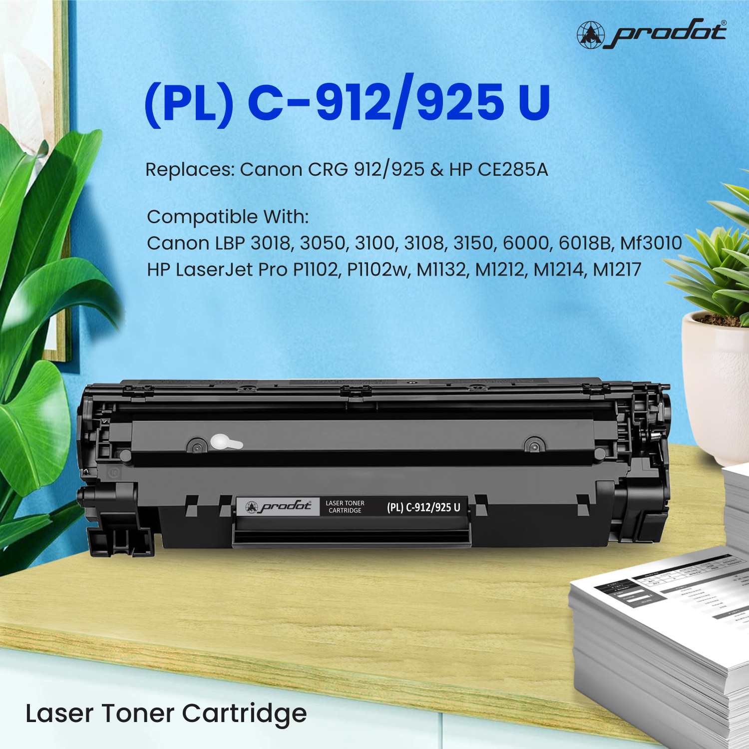 Image of PRODOT PRO C-912 /925 Laser Toner Cartridge for CRG 312 /712 /912 /325 /725 /925 Black Ink Cartridge