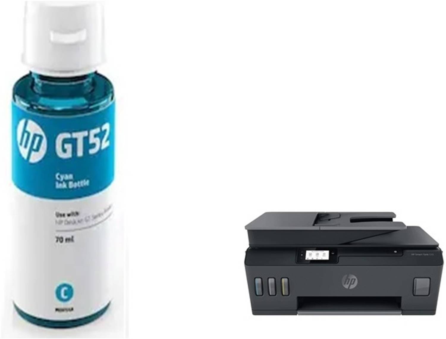 HP 530 ORIGINAL INK FOR HP 530 SMART TANK INK TANK ALL IN ONE WIFI PRINTER Cyan Ink Bottle