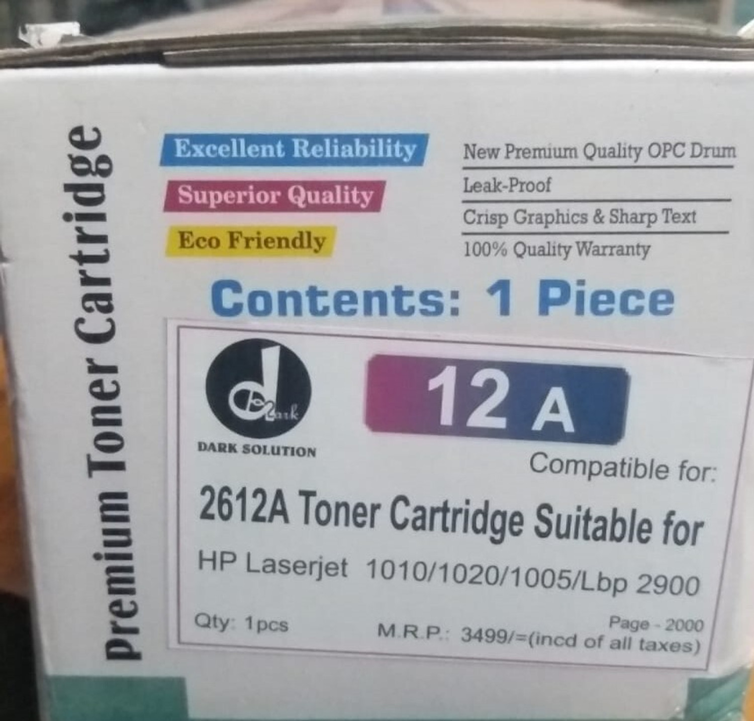 Image of DARK 1020PULS\1005\1010 Black Ink Cartridge