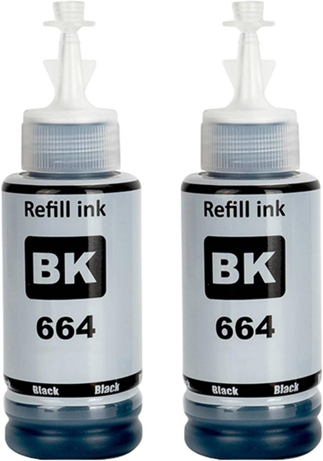 canoff High Quility Refilll Ink 664 Use for Epson L130, L360 L380 L361 L565 Printers(2) Black Ink Bottle