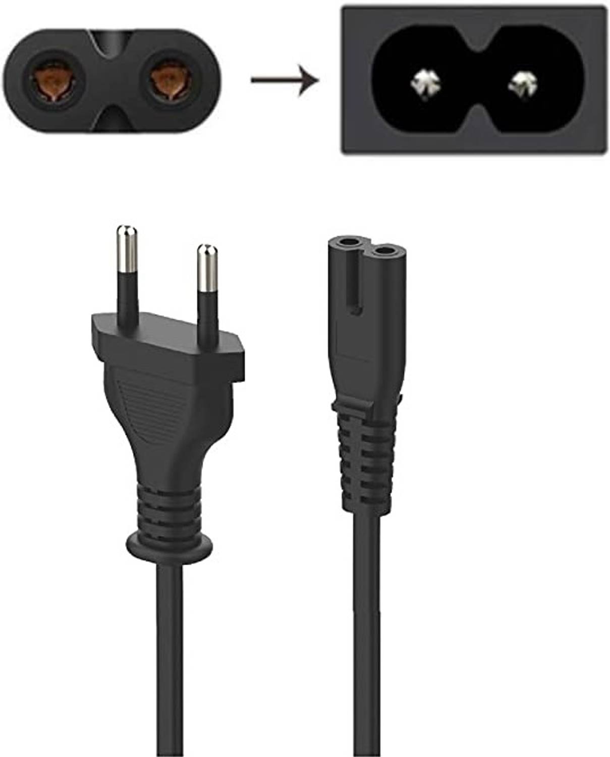 Haedlink 2 Pin AC Power Cable Cord For Canon/HP Inkjet Printer, 1 - Image 4