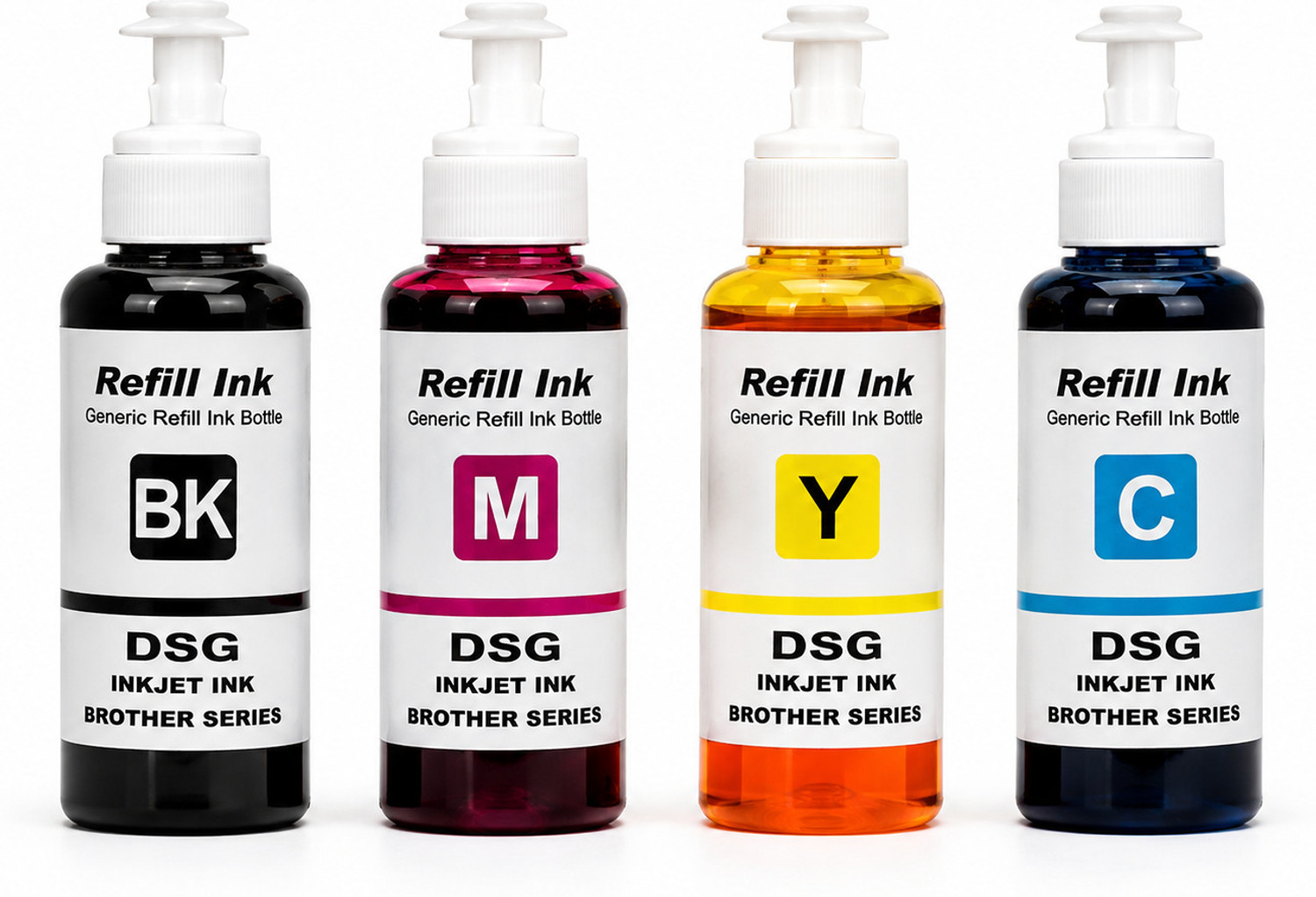 Image of CHAWDA 664 Ink Compatible With L100 , L110 , L130 , L200, L300 Black + Tri Color Combo Pack Ink Bottle