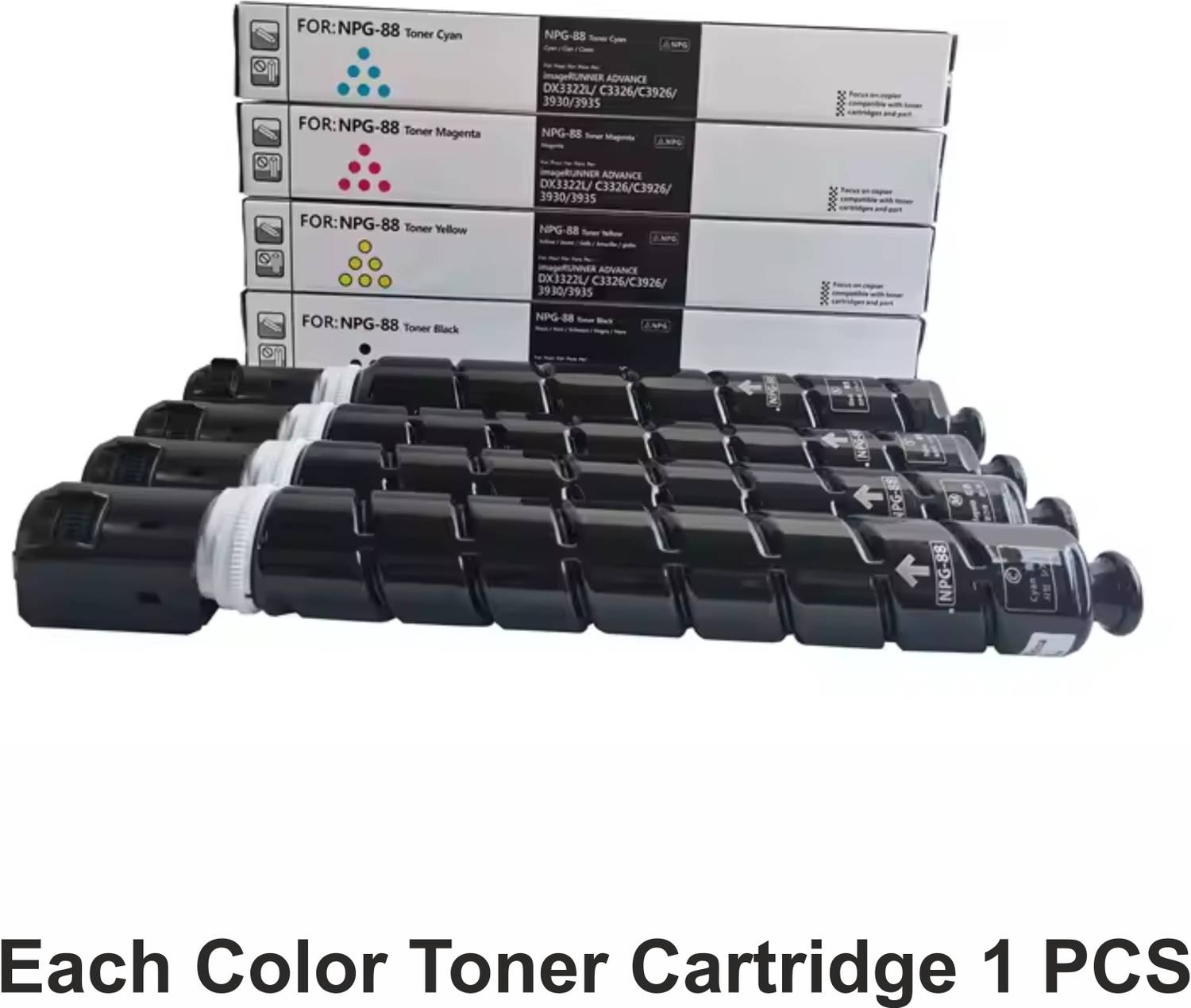 NPG-88各色1本、NPG-83各色2本合計12本セット Smart Toner Cartridge Compatible NPG-88 Black, Cyan, Yellow