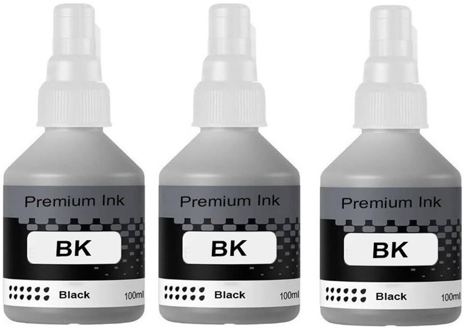 canoff Refill dye Ink for BT-D60BK BT6000BK Compatible Brother DCP-T220 Printer(3PCS) Black Ink Bottle