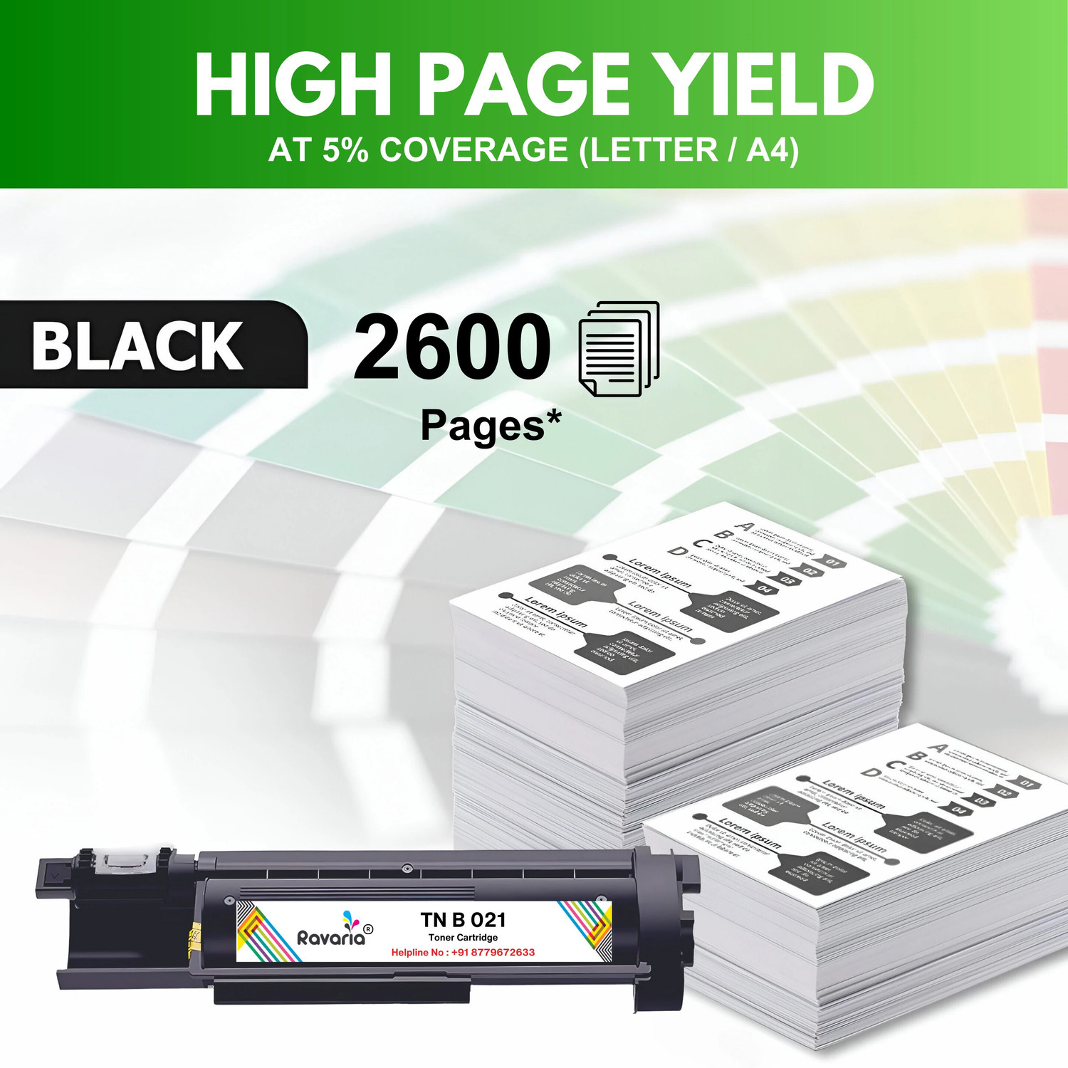 Image of Ravaria TN B 021 Black Ink Toner