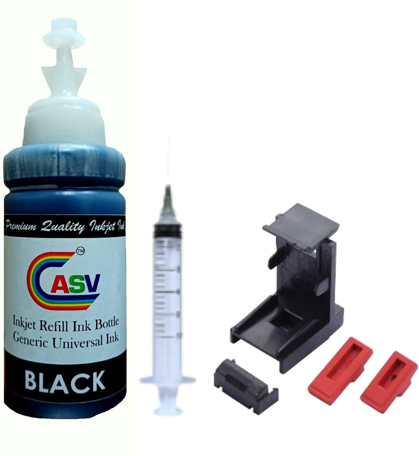 ASV Refill ink for Desk jet 4826,4829,6075,4929,4278,2876,2878,2820 printers Black Ink Bottle