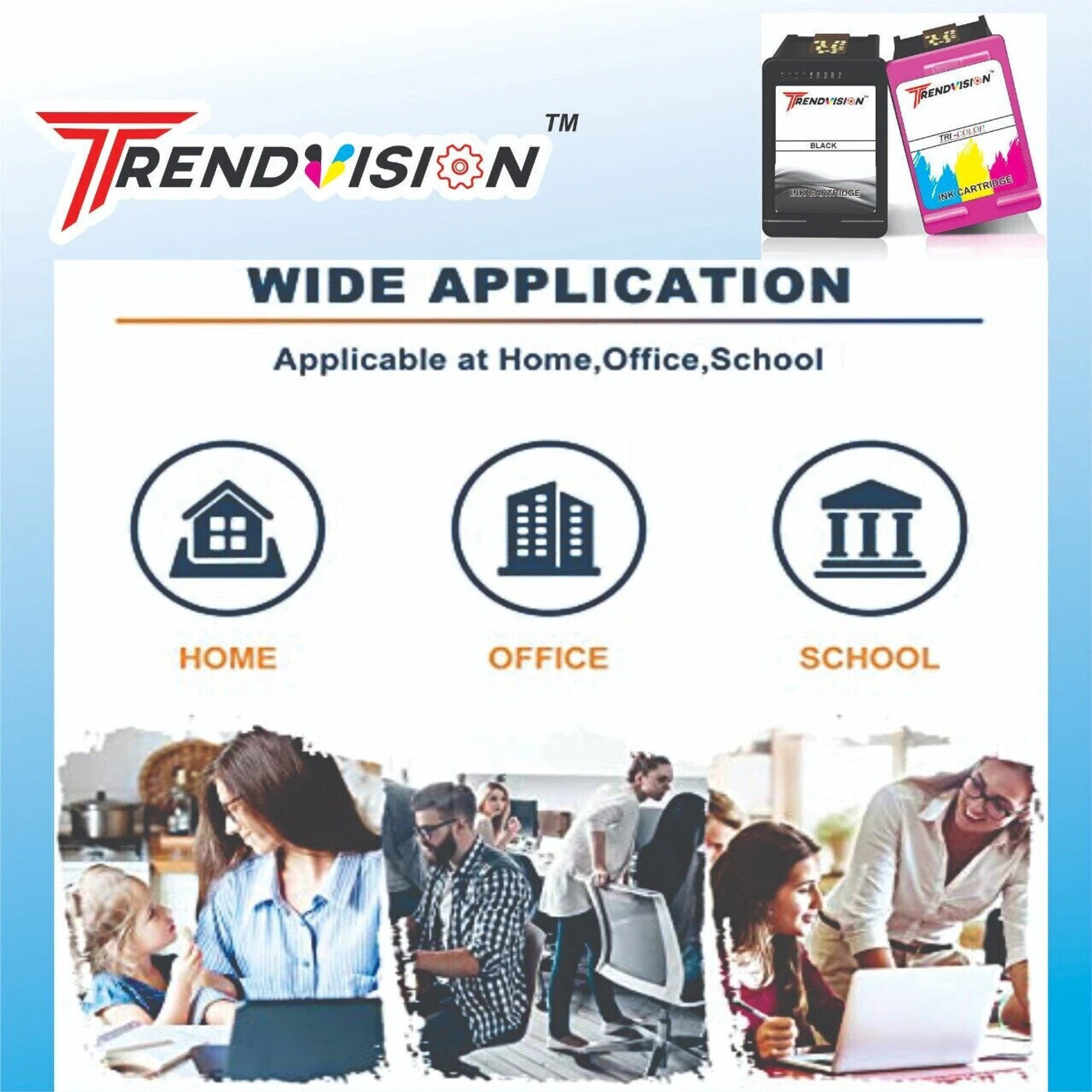 Image of trendvision bh7 Printer Head Black for G1000 /G2000 /G2010 /G3000 /G3010 /G4000 Black Ink Cartridge
