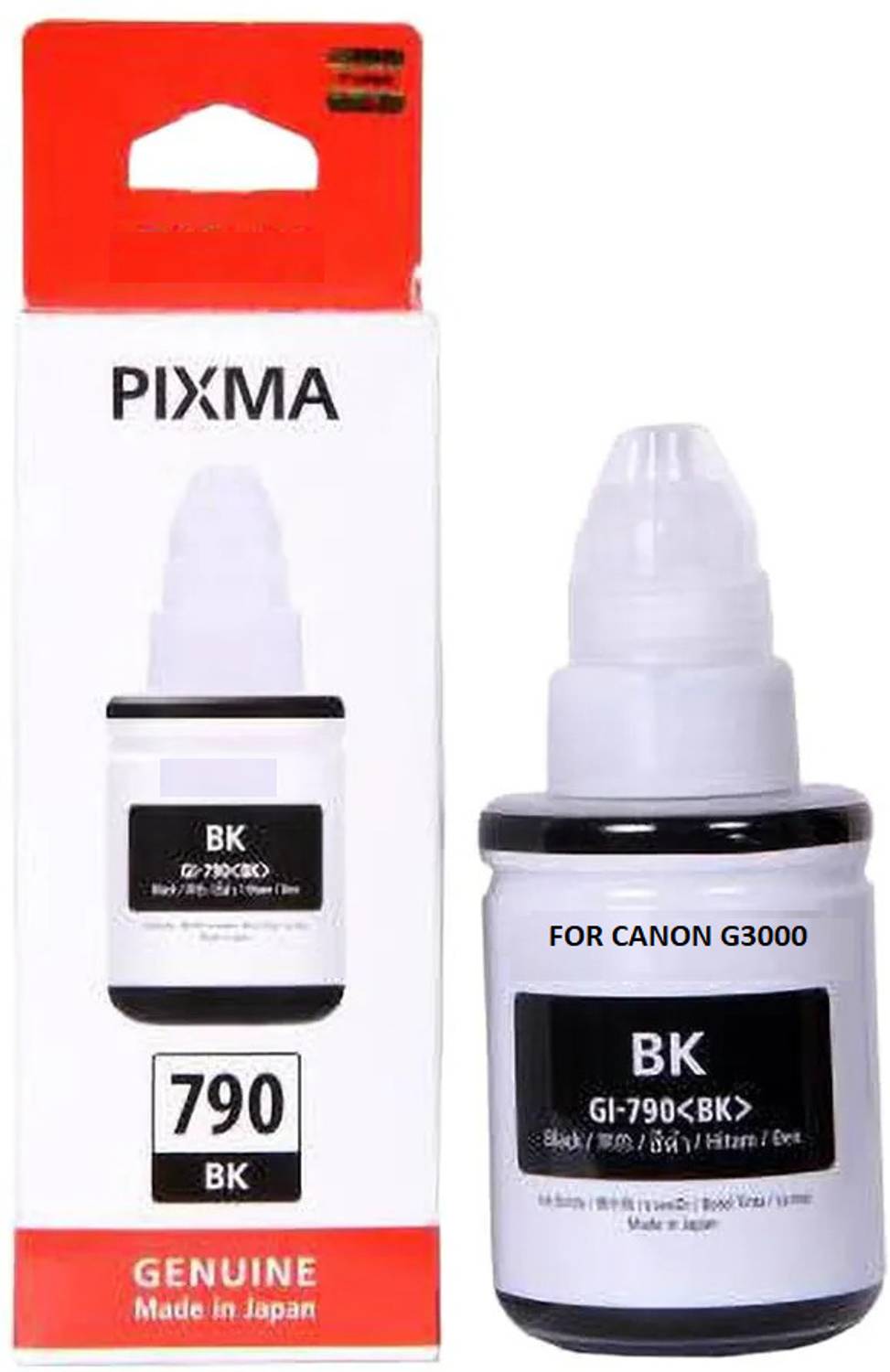 Patron Canon Pixma G 3000 All in One WiFi Inktank Colour Printer Black Ink Bottle